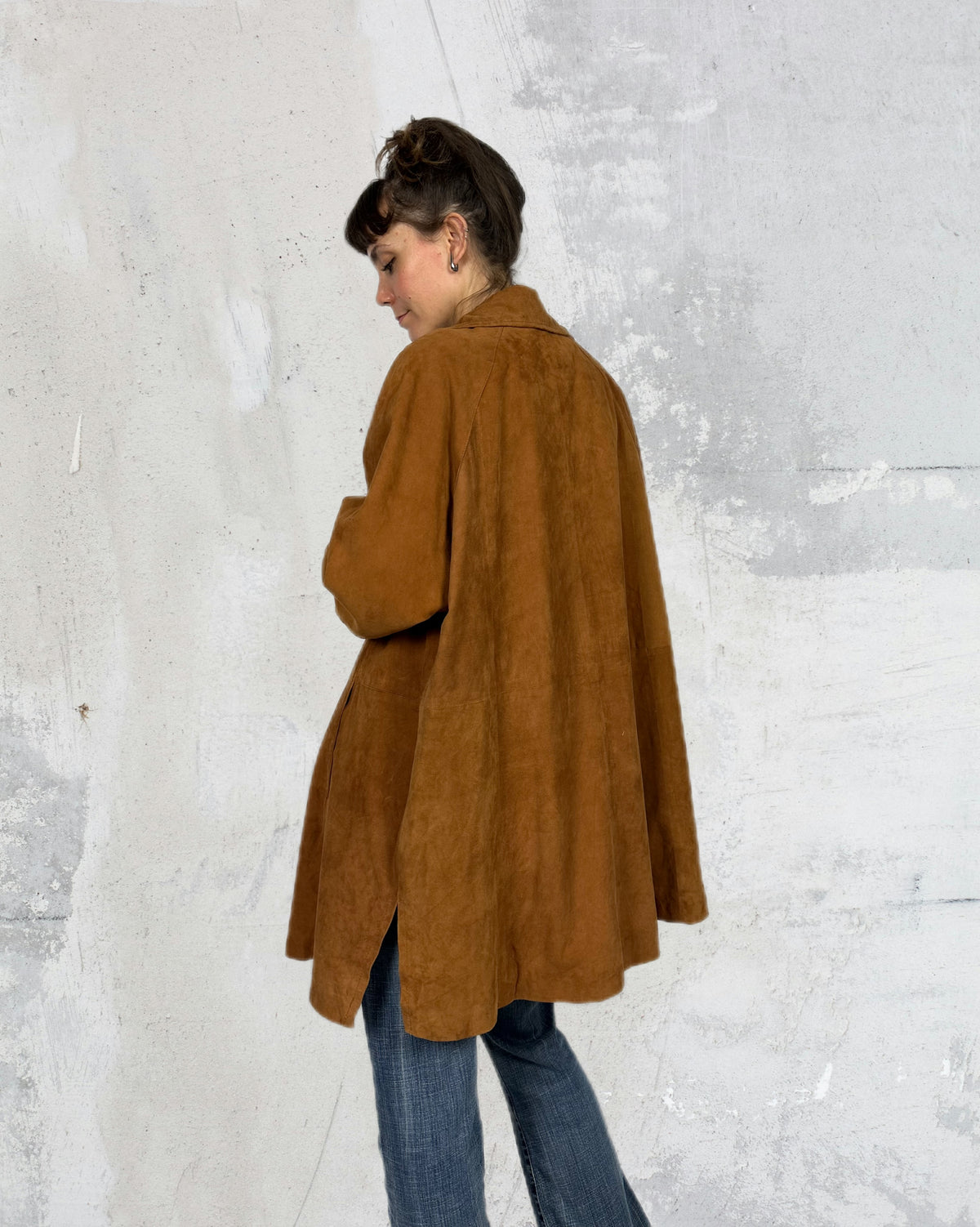 Suede trench