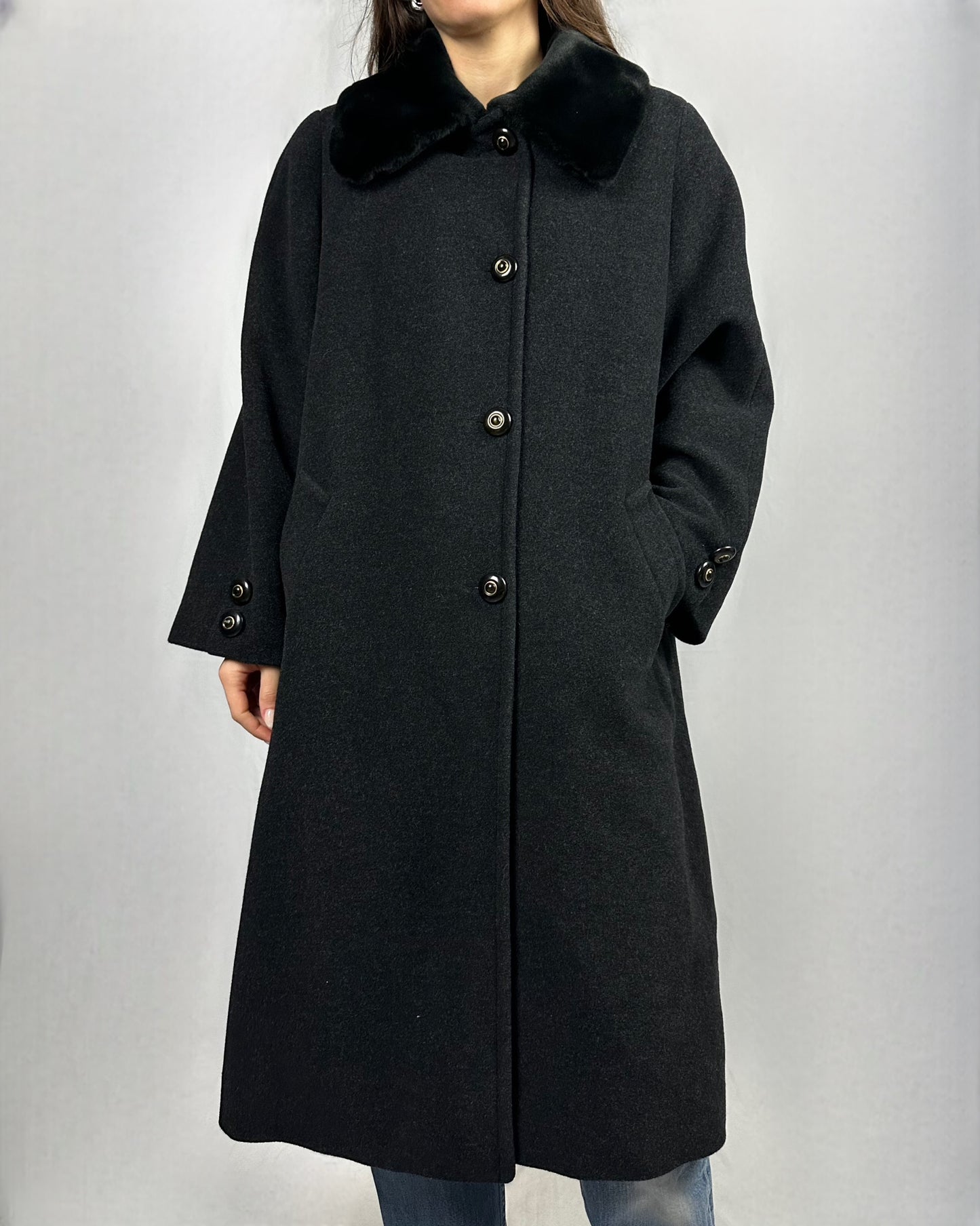 Cappotto con pelliccia rimovibile