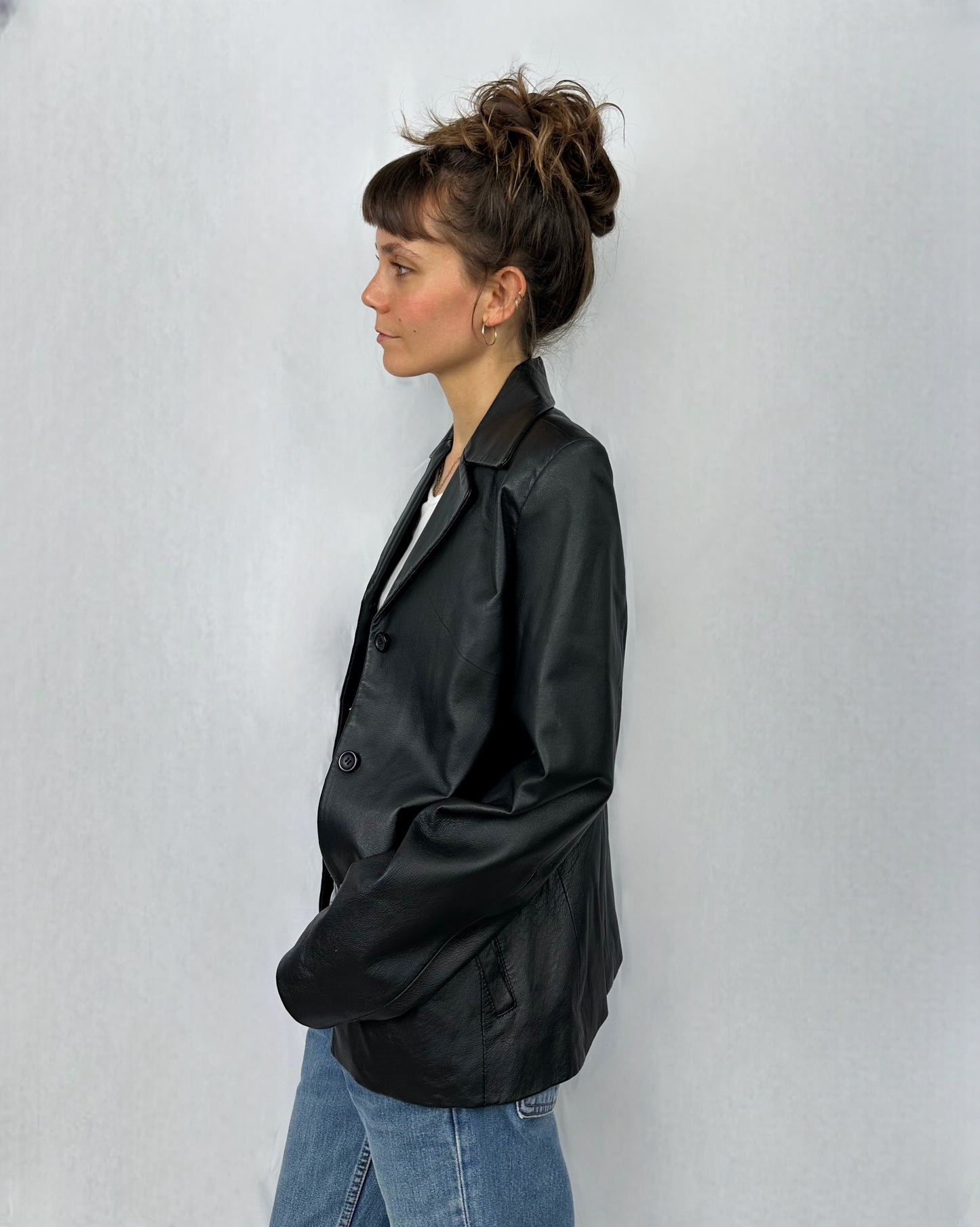 Blazer in vera pelle