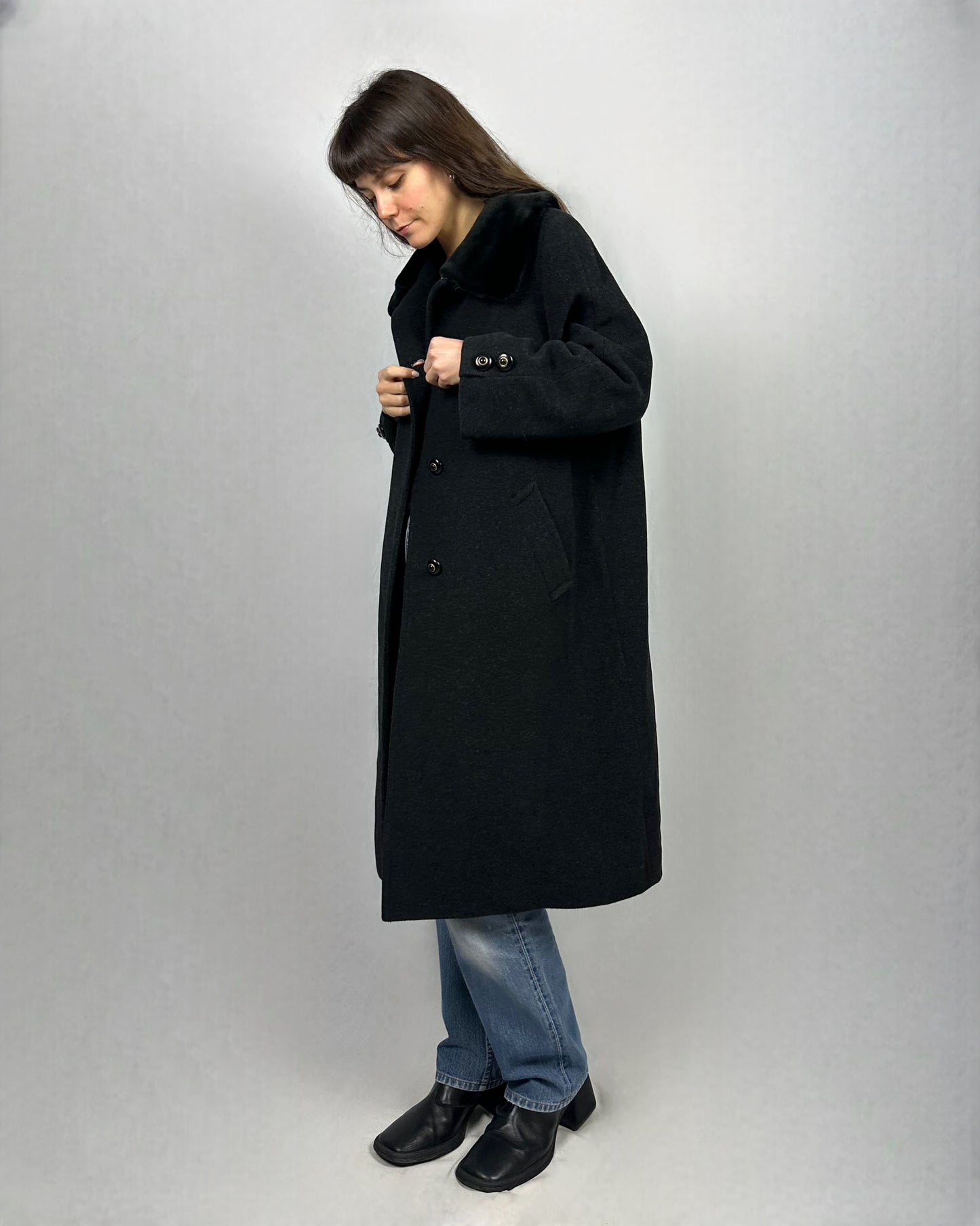 Cappotto con pelliccia rimovibile