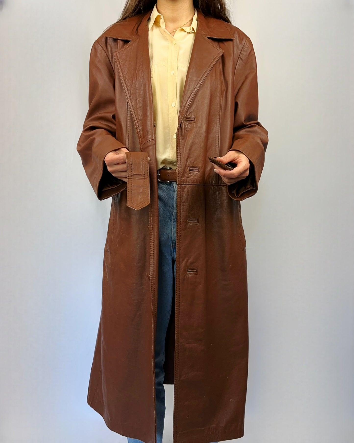 Trench raro in vera pelle