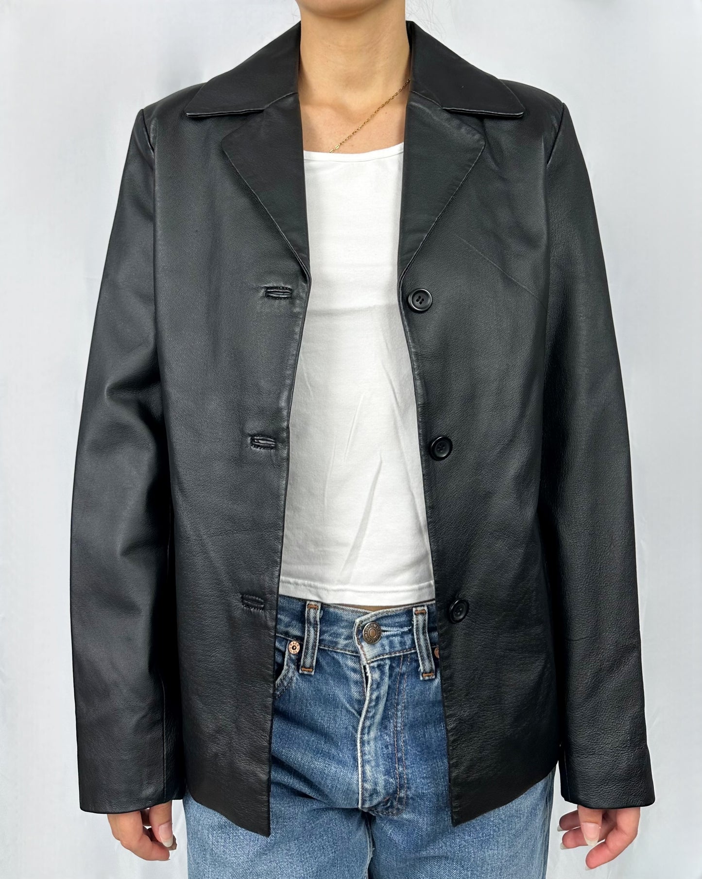 Blazer in vera pelle