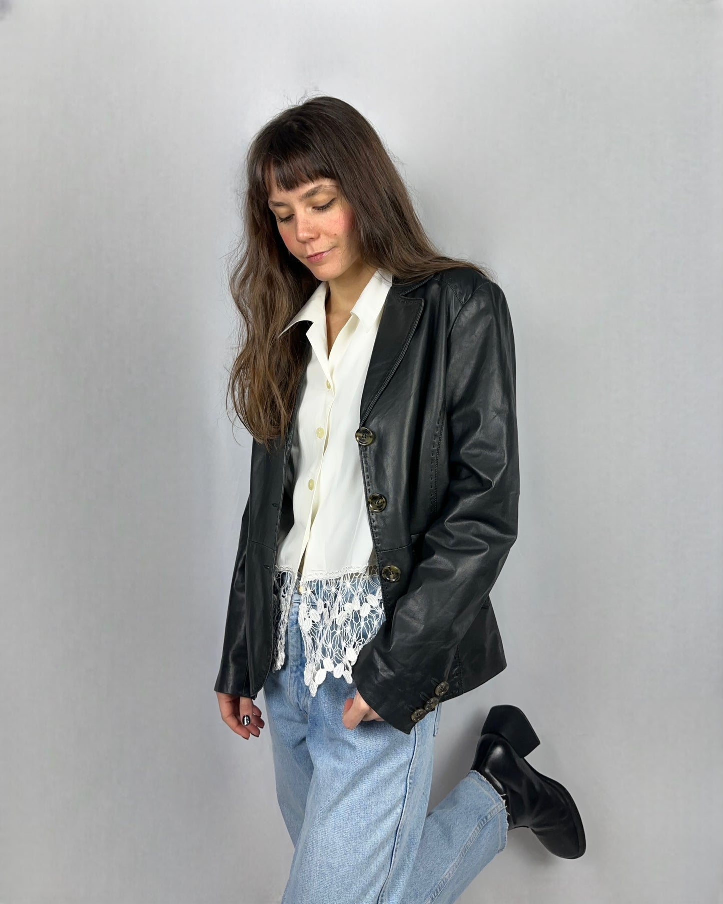 Blazer MaxMara in vera pelle