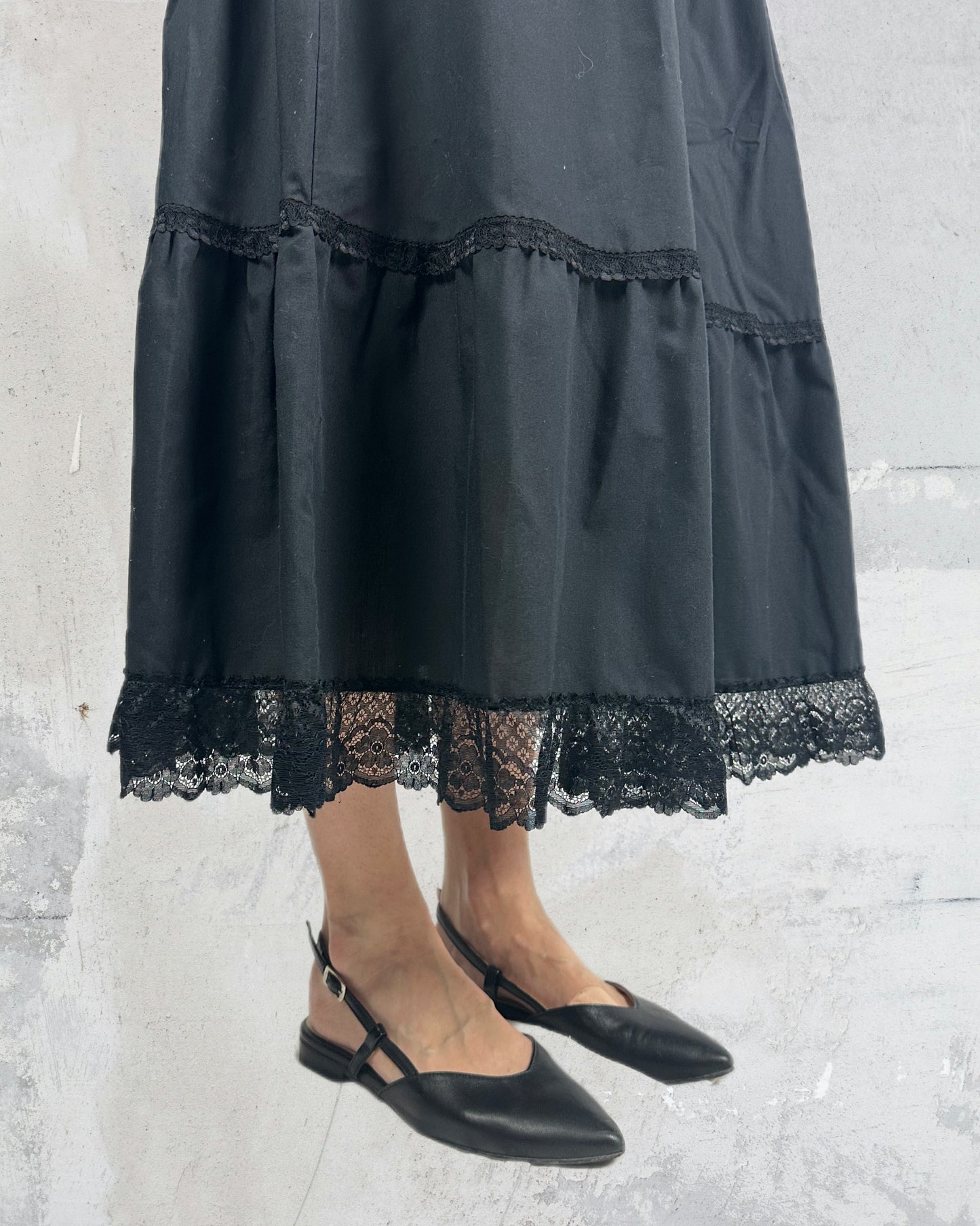 Black lace maxi