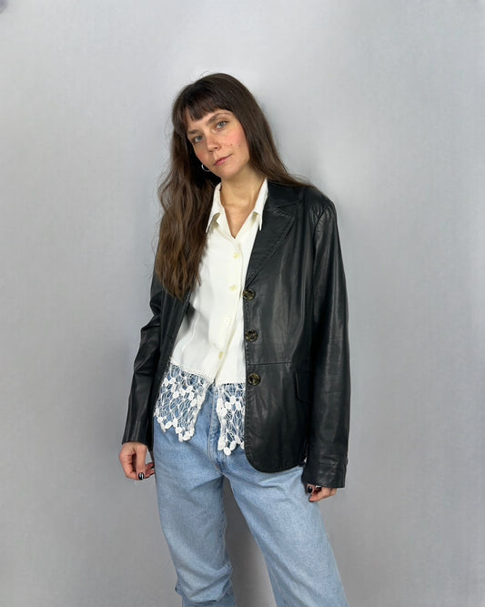 Blazer MaxMara in vera pelle