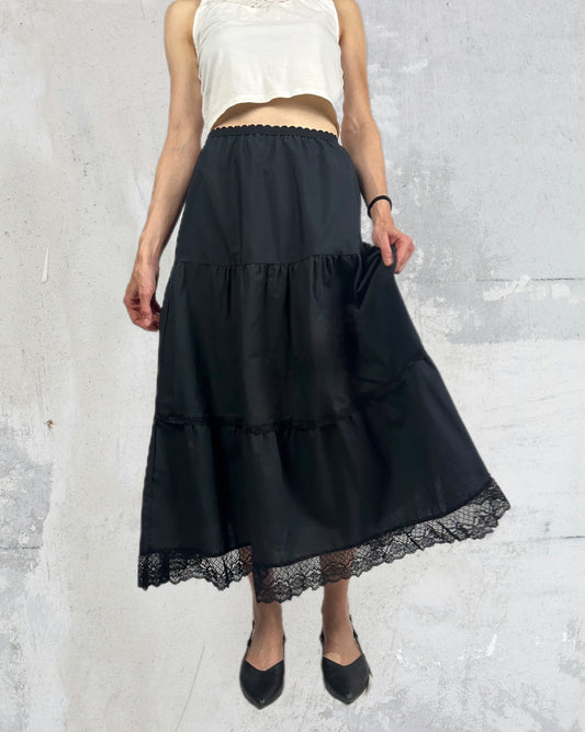 Black lace maxi