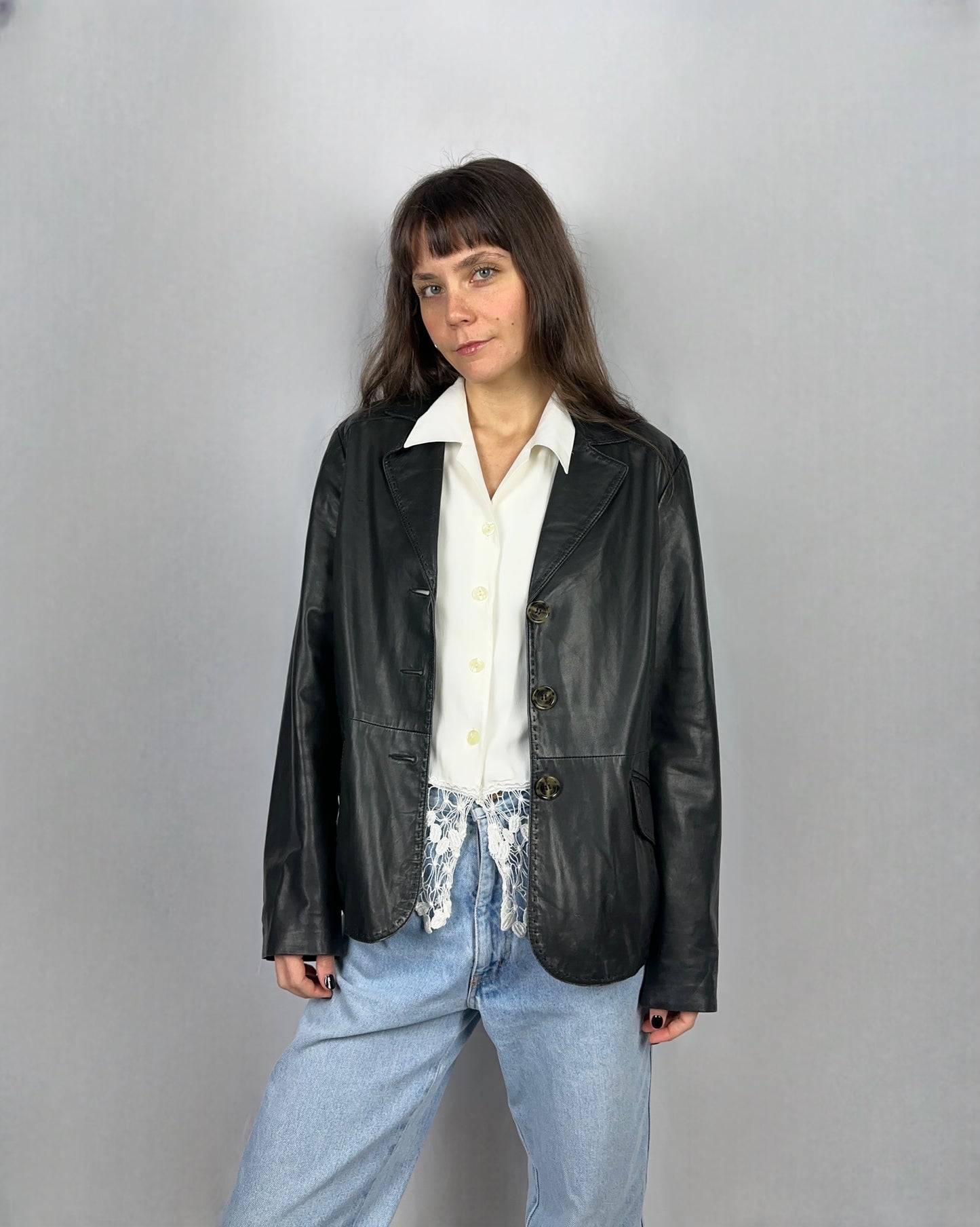 Blazer MaxMara in vera pelle