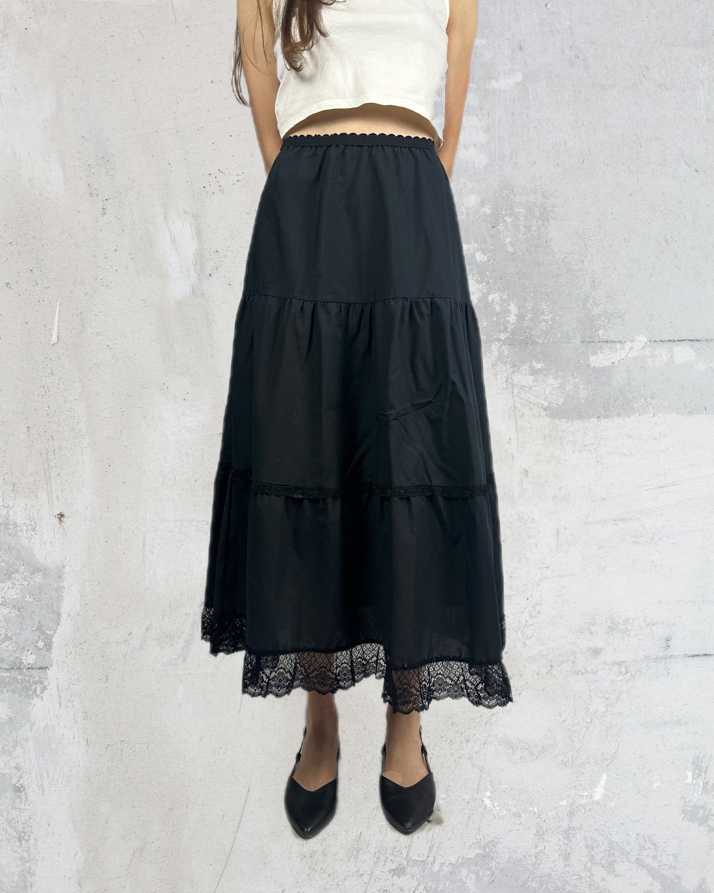 Black lace maxi