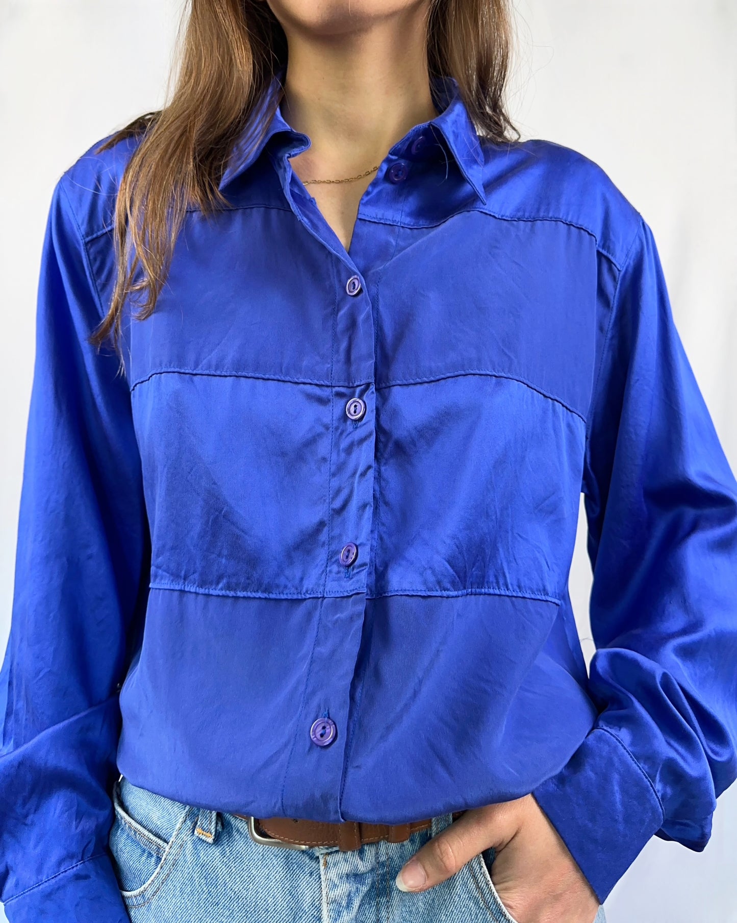 Camicia anni '80 in pura seta