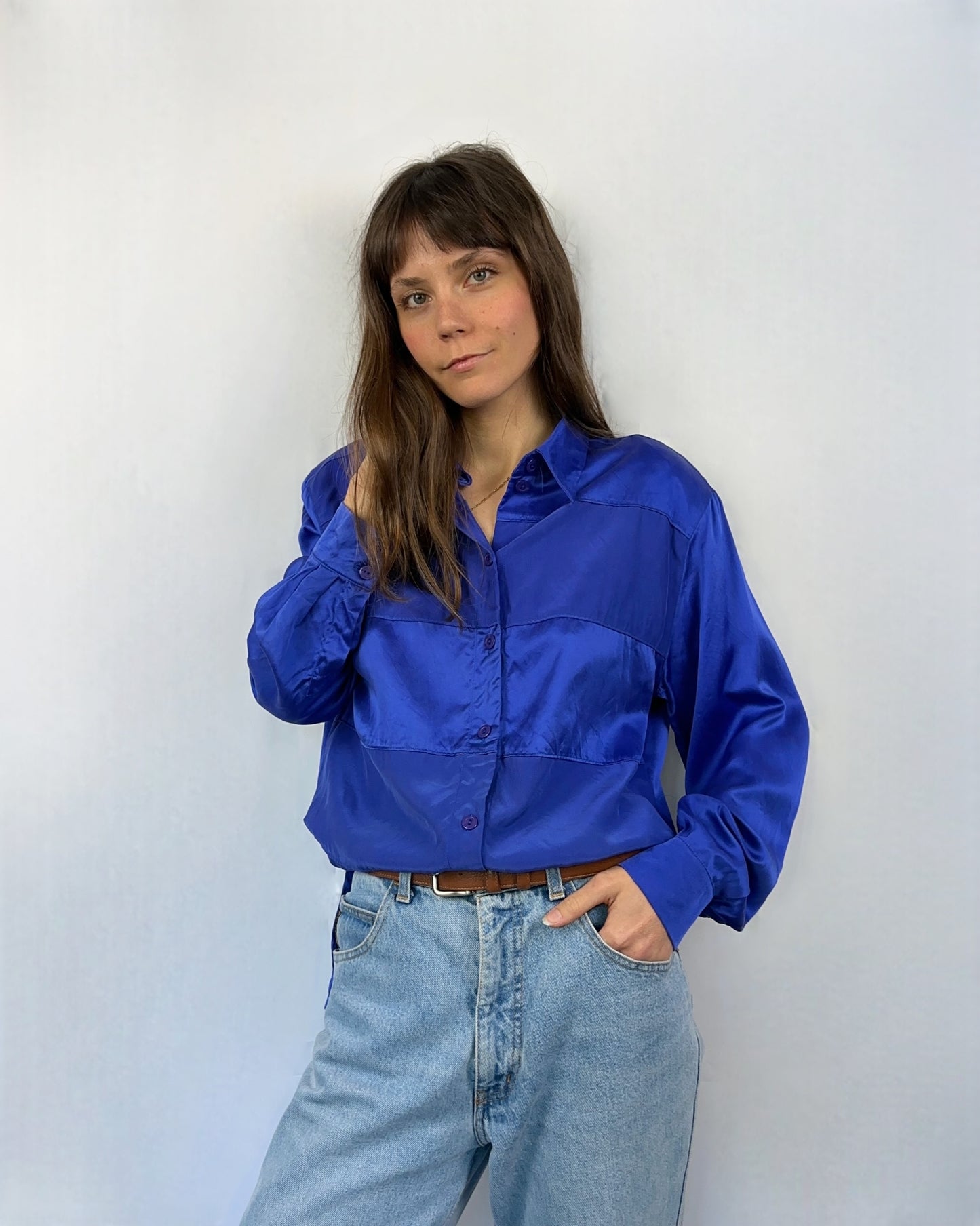 Camicia anni '80 in pura seta