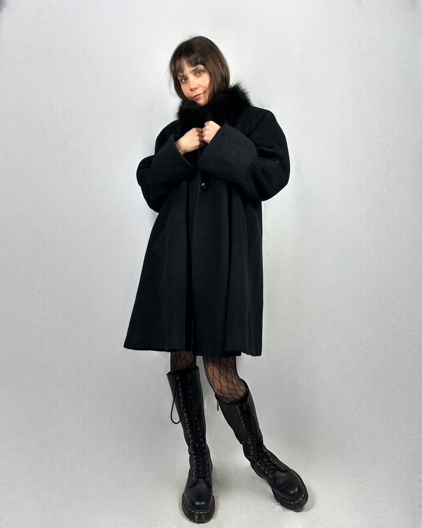 Cappotto raffinato in lana e mohair