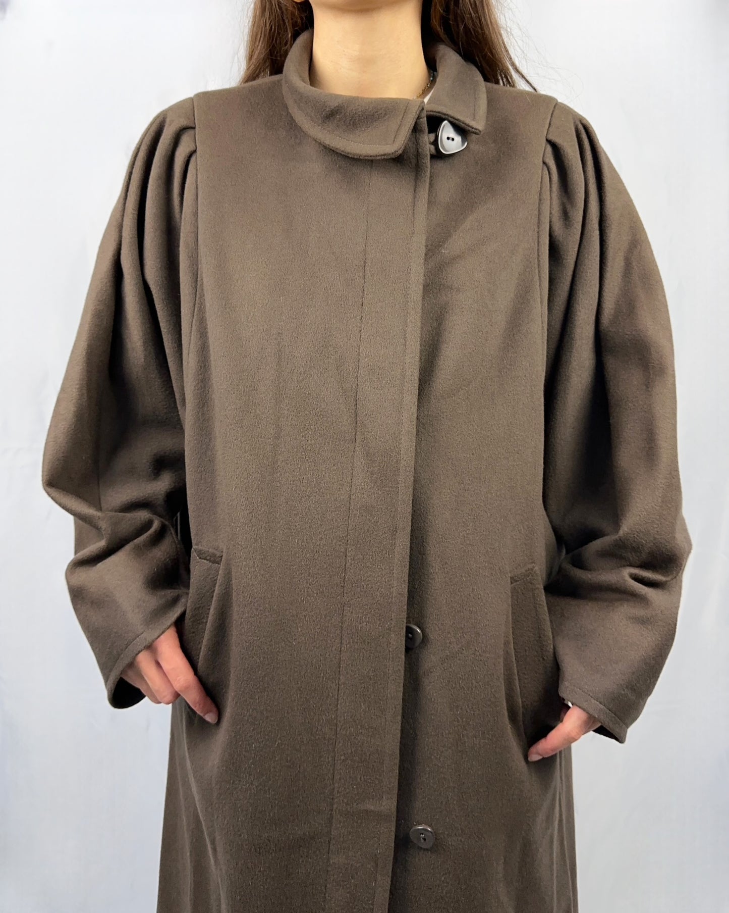 Cappotto fango in pura lana