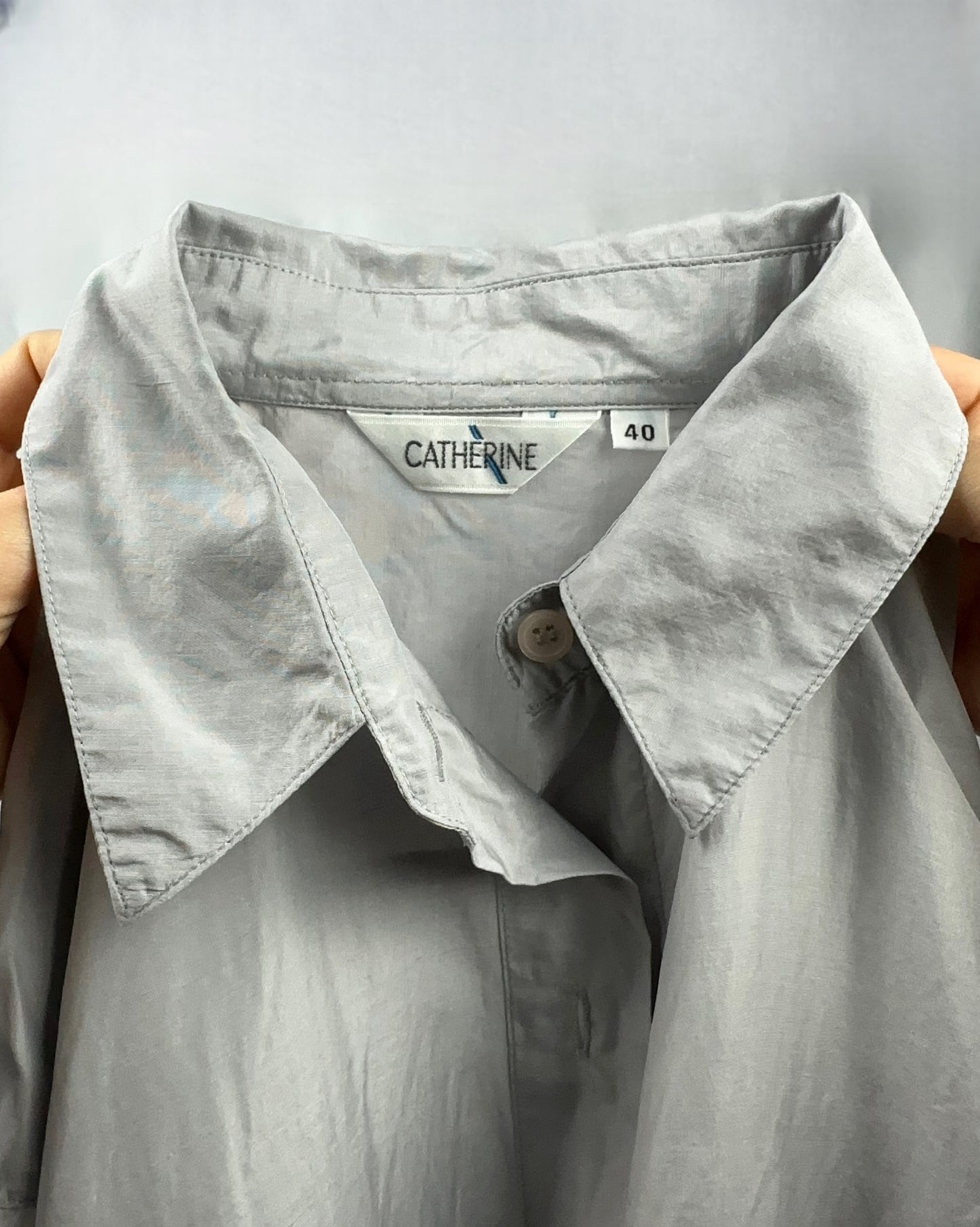 Camicia grigia in pura seta