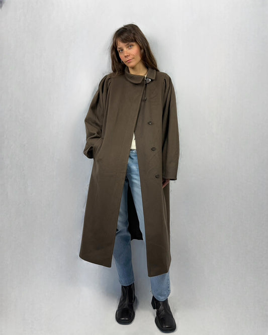 Cappotto fango in pura lana