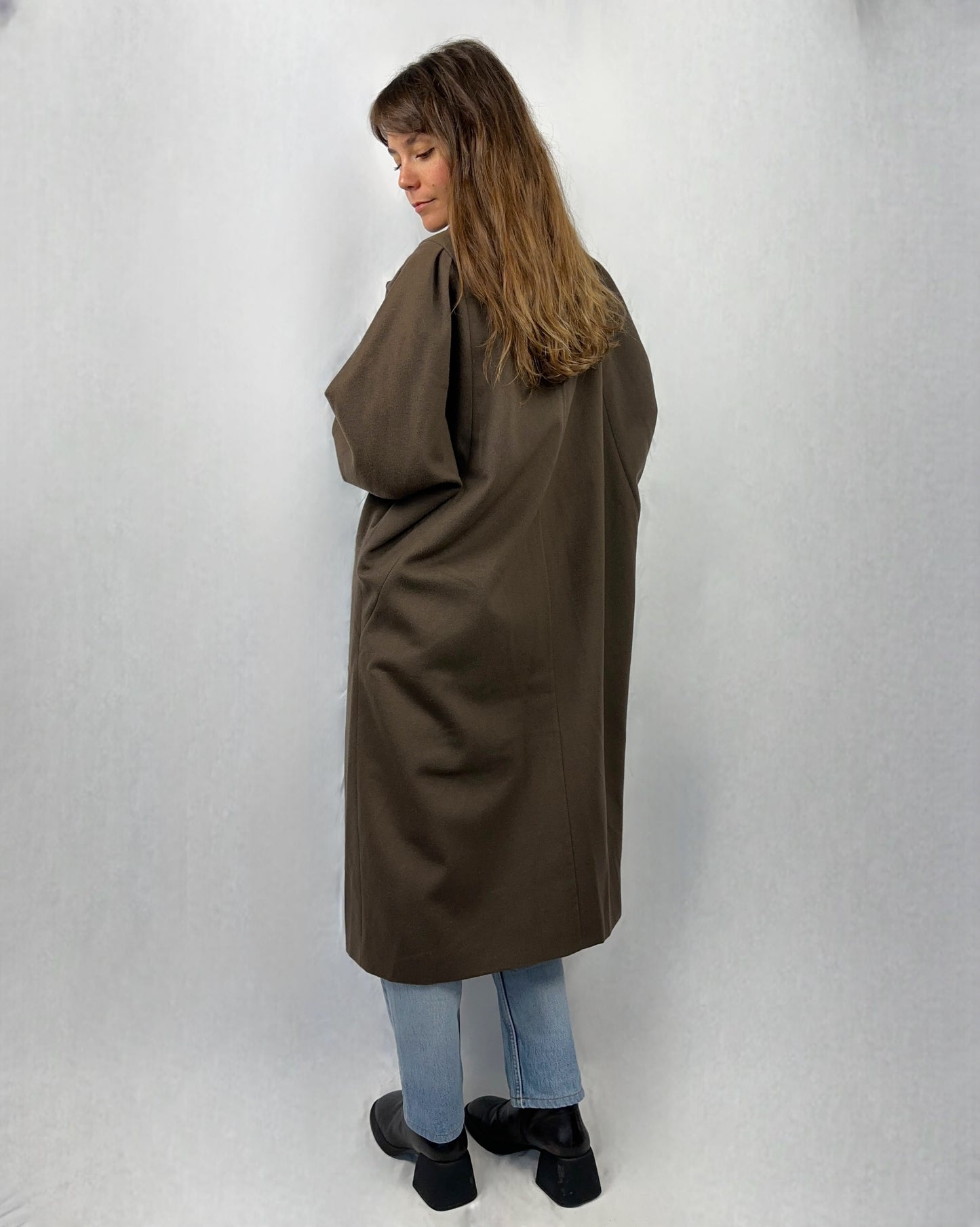 Cappotto fango in pura lana