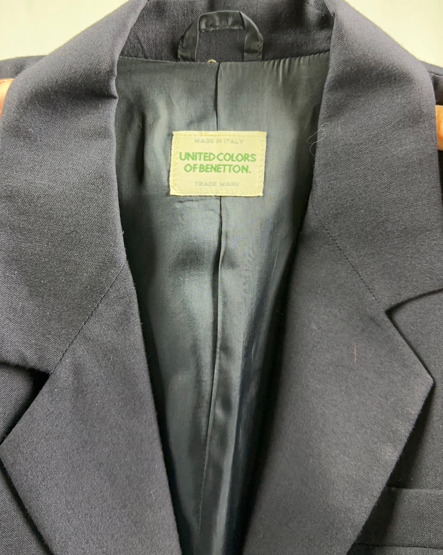 Blazer blu navy in pura lana vergine