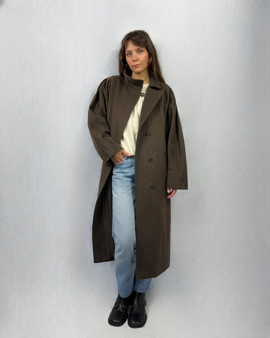 Cappotto fango in pura lana