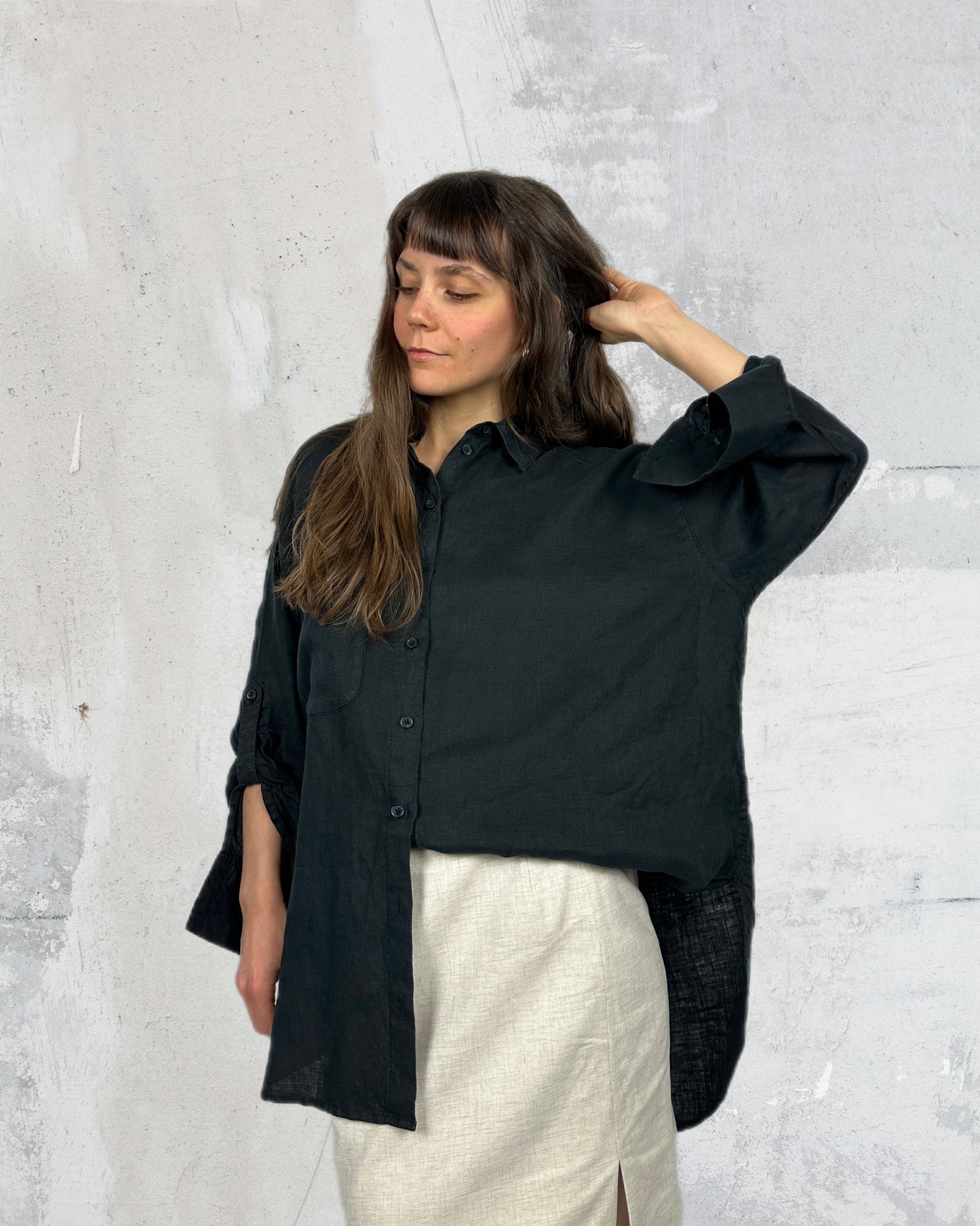 Camicia basic in lino
