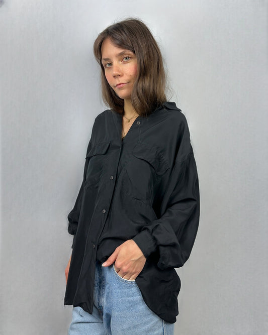 Camicia essenziale in pura seta