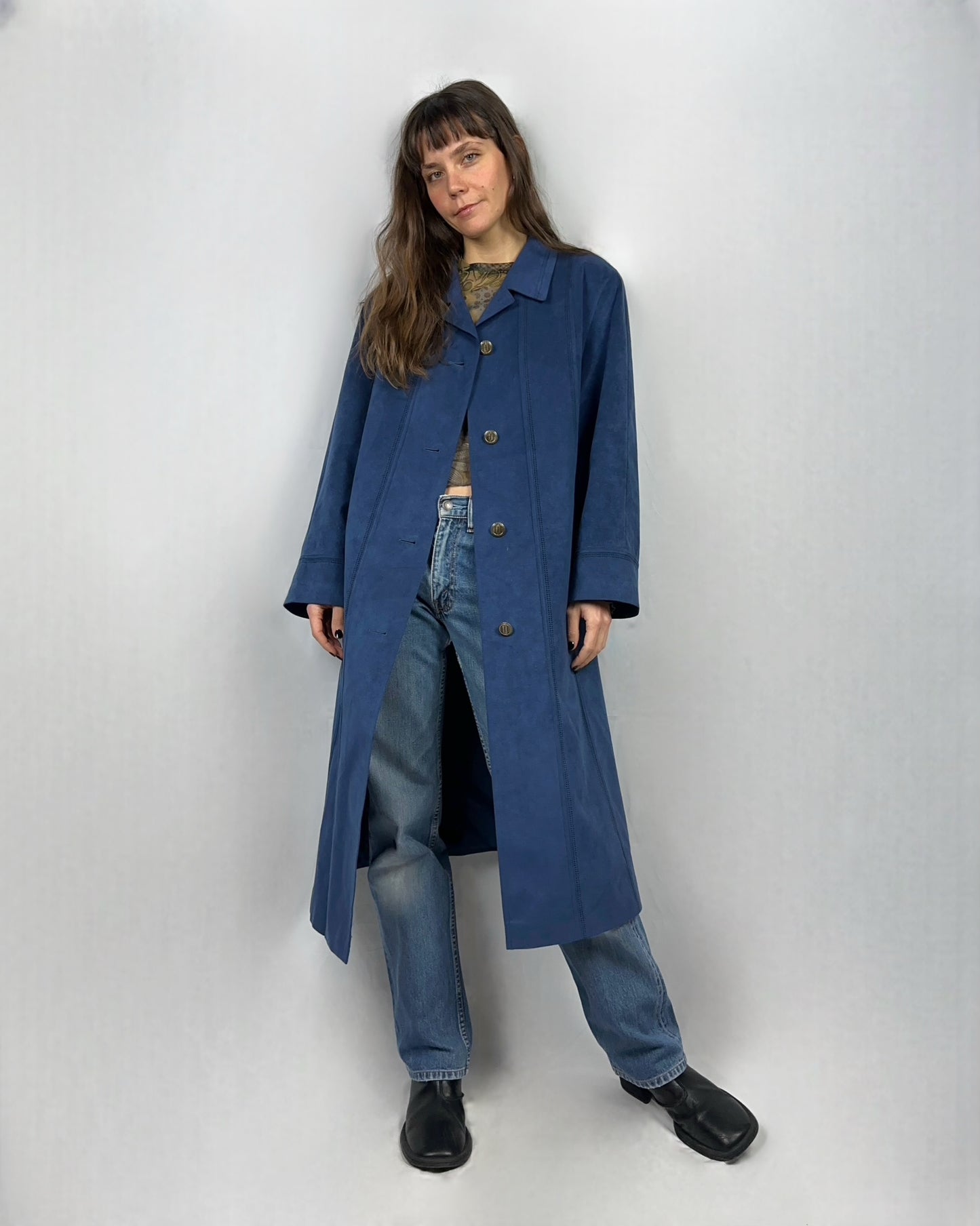 Dusty blue trench