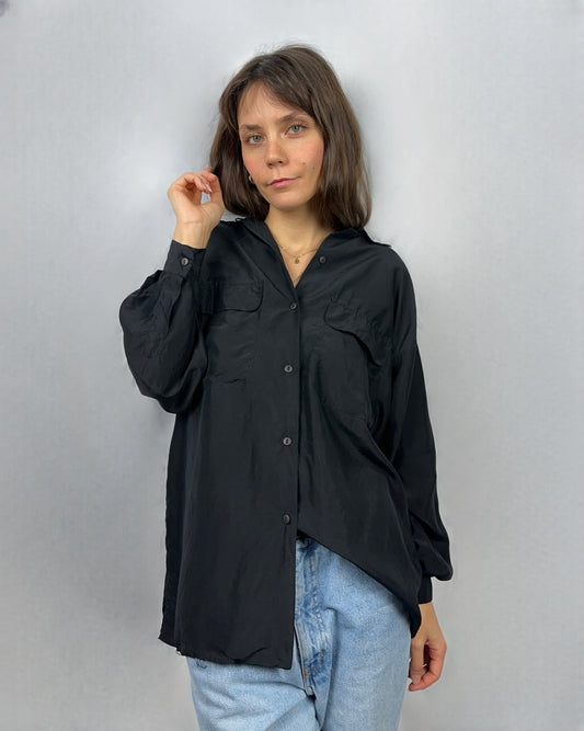 Camicia essenziale in pura seta