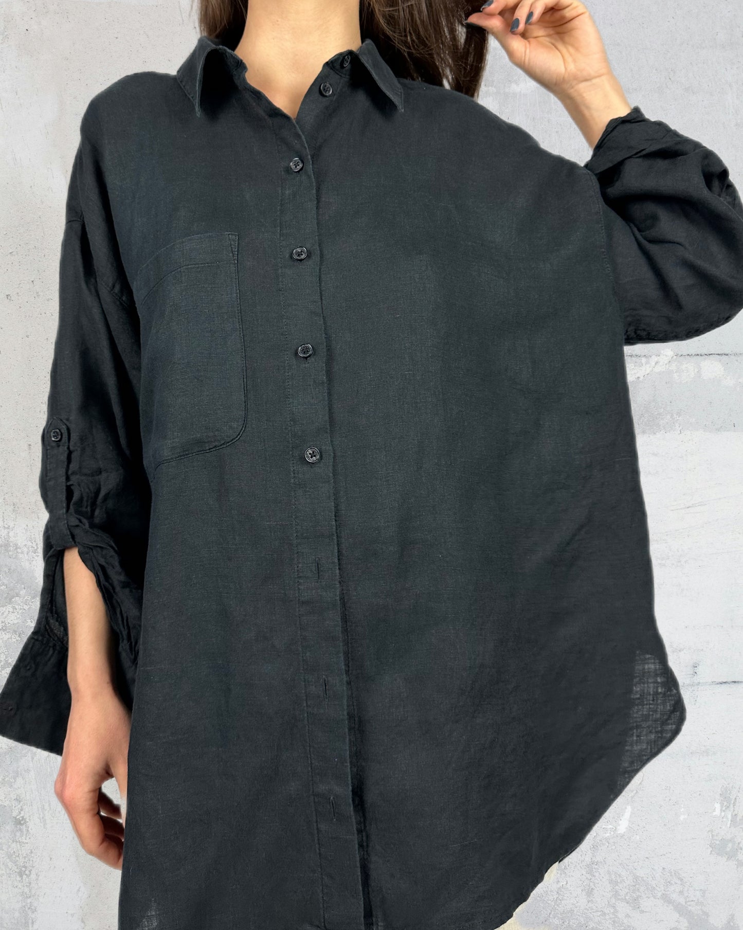 Camicia basic in lino