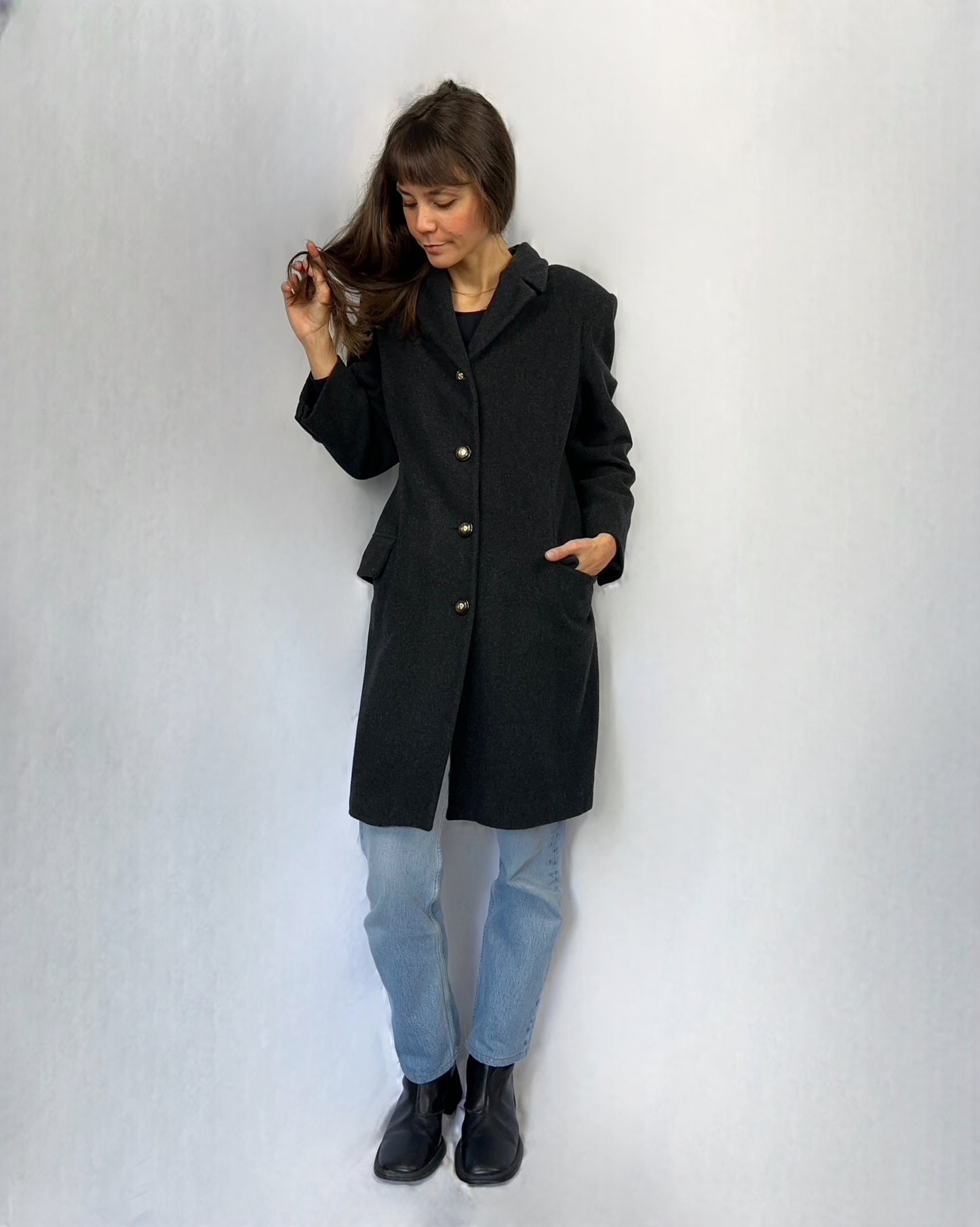 Cappotto sartoriale in lana e cashmere