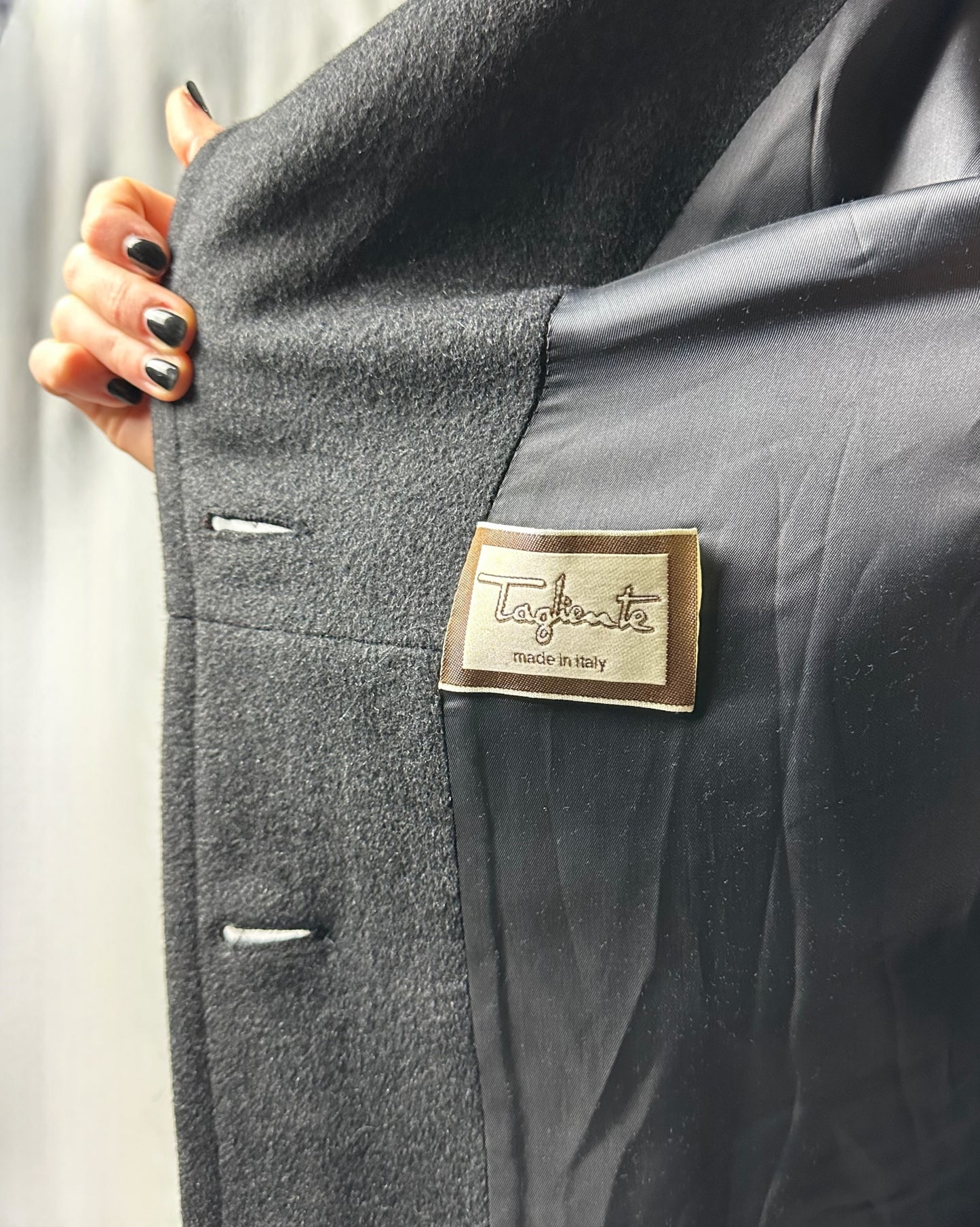 Cappotto antracite in lana