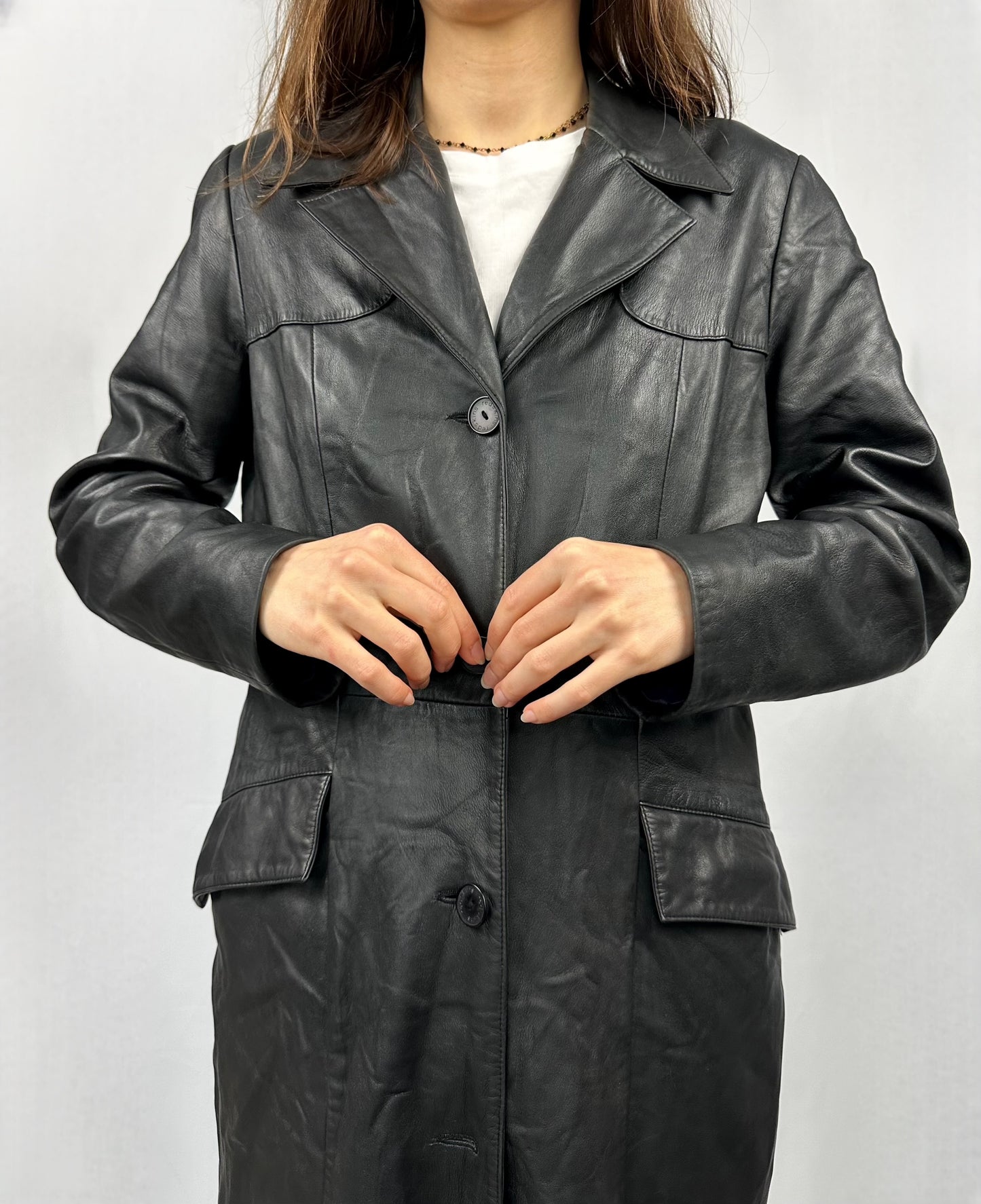 Trench lunghissimo in vera pelle Redskins