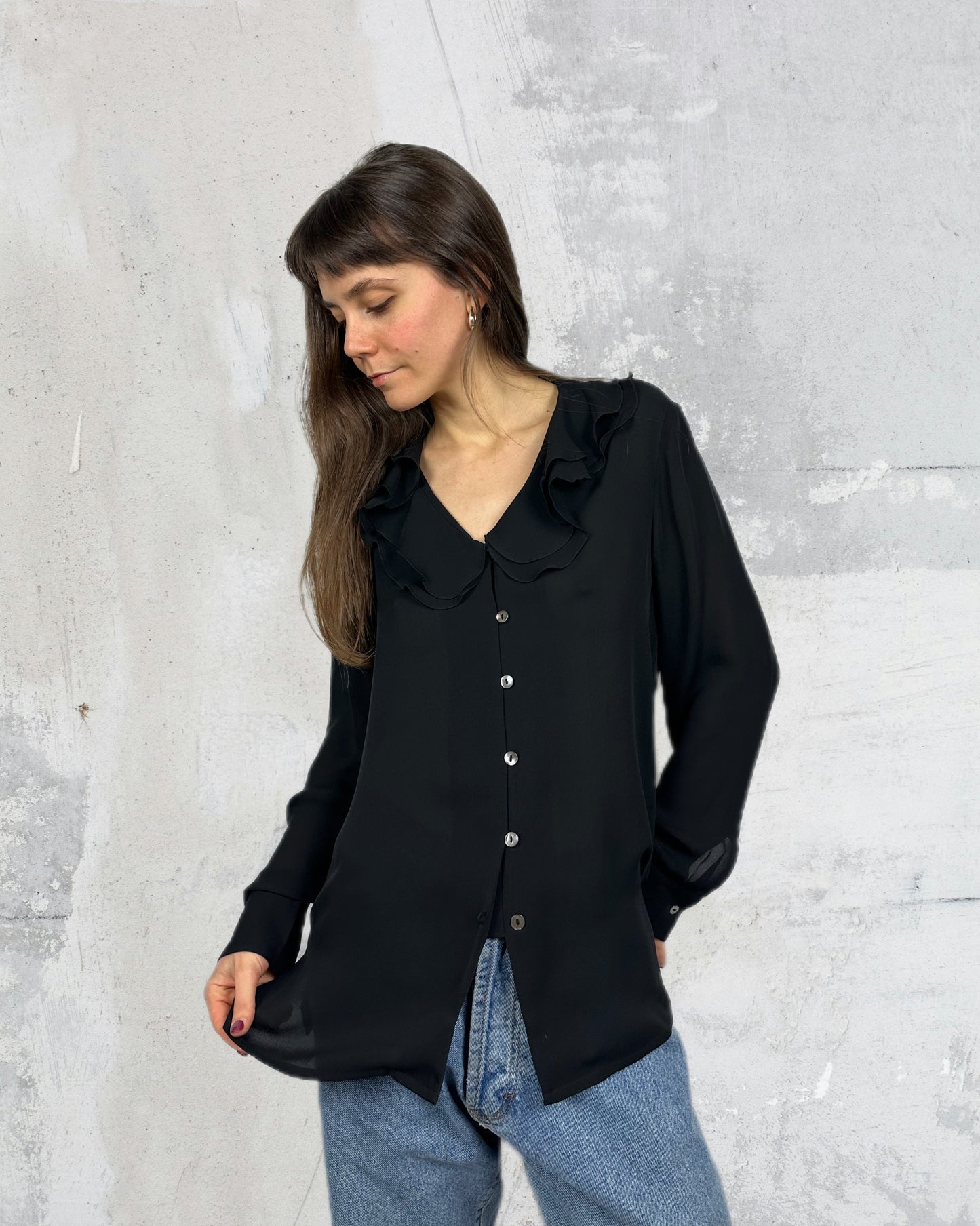 Camicia ondina in pura seta