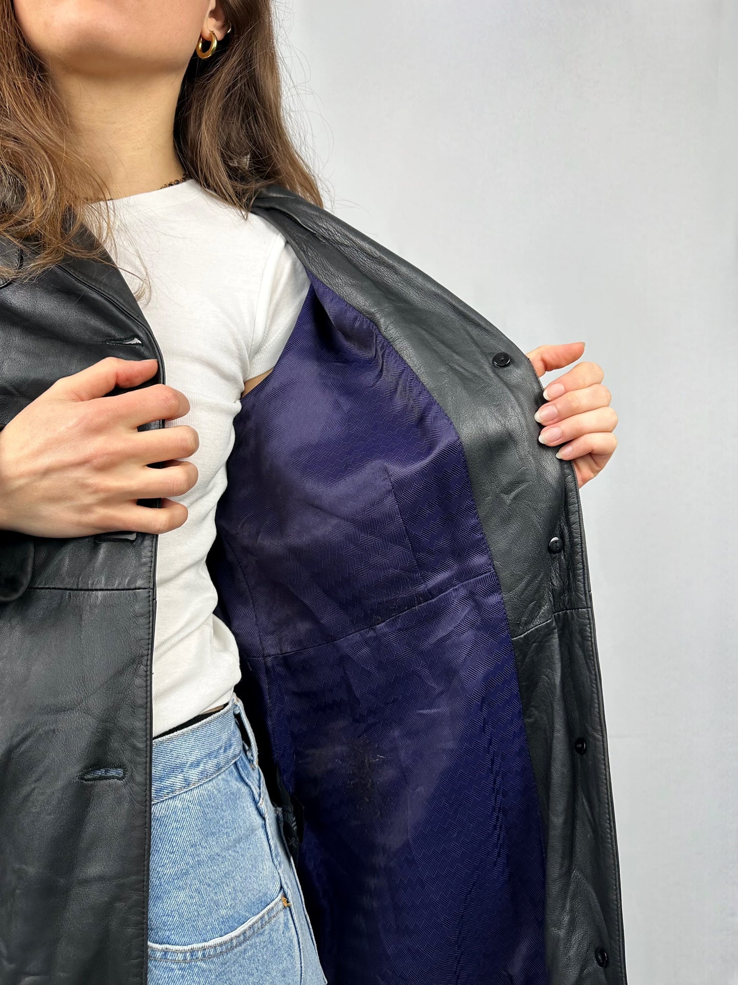 Trench lunghissimo in vera pelle Redskins