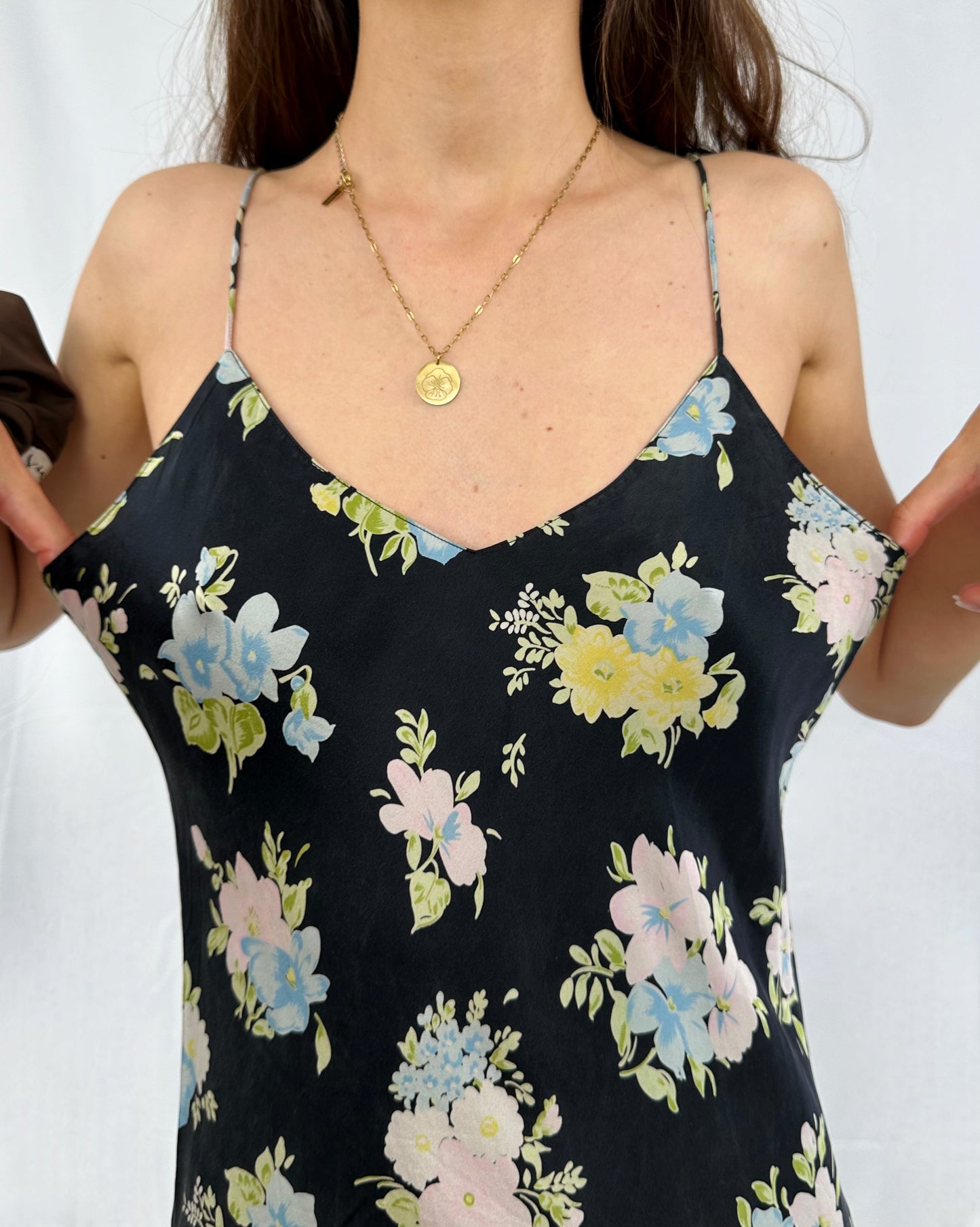 Slip dress in pura seta