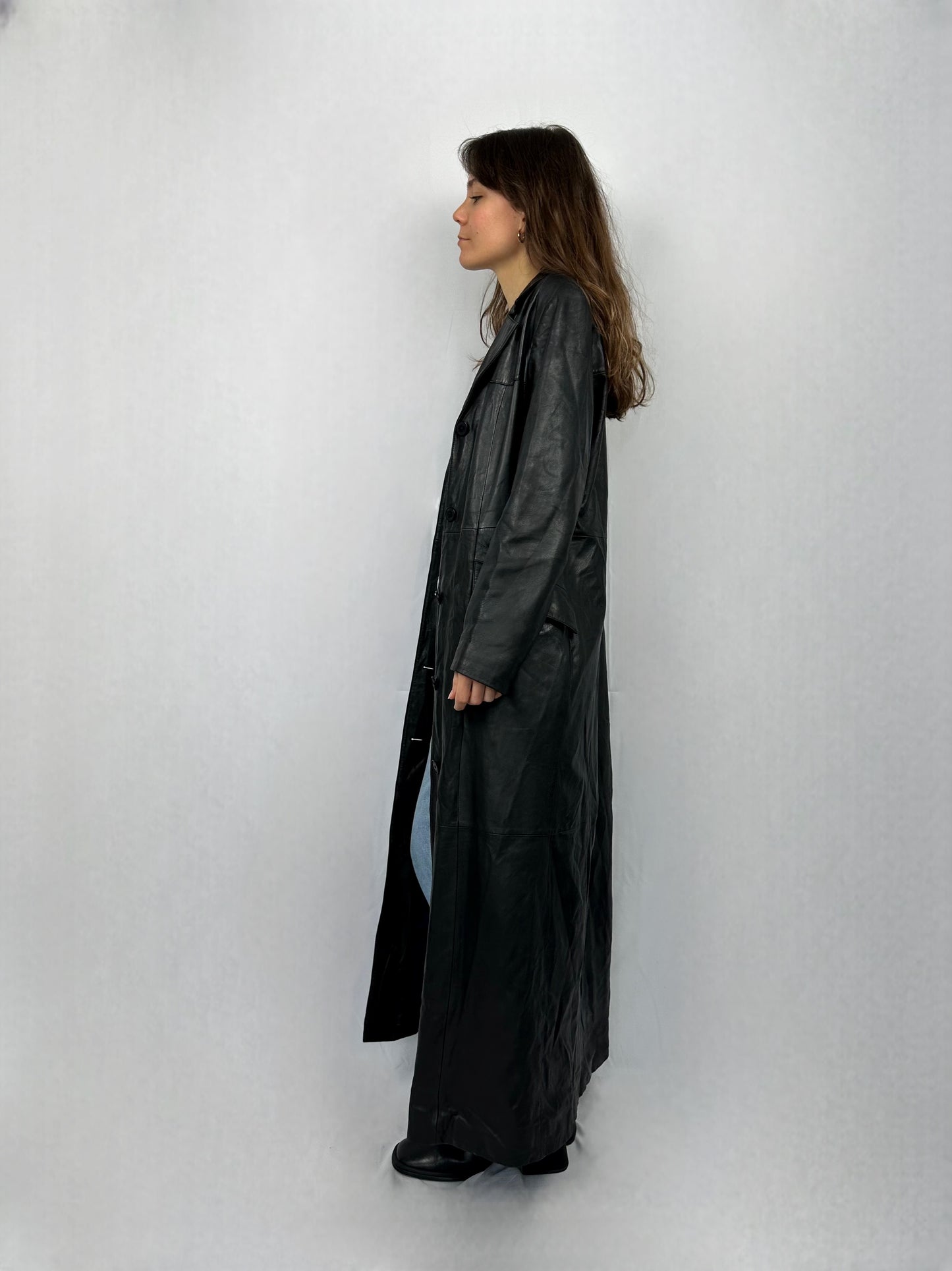 Trench lunghissimo in vera pelle Redskins