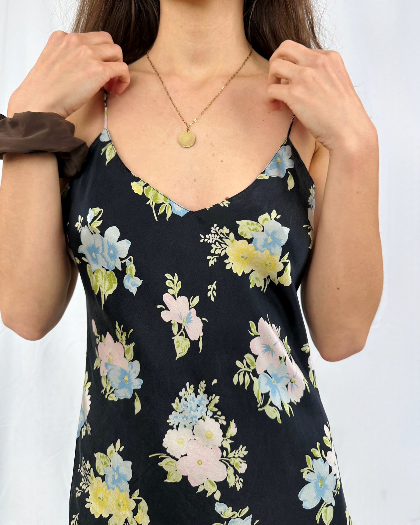 Slip dress in pura seta