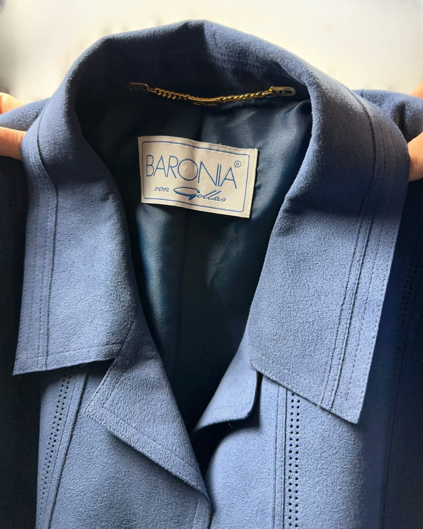Dusty blue trench