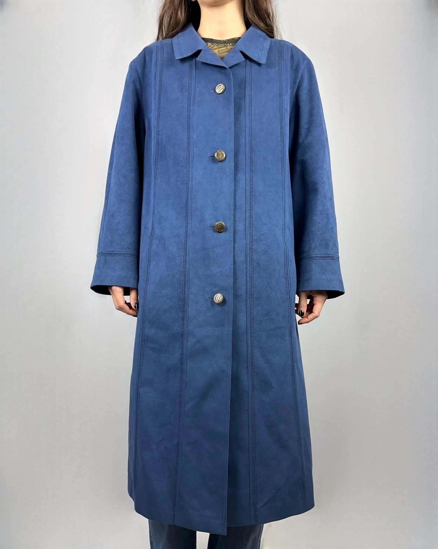 Dusty blue trench