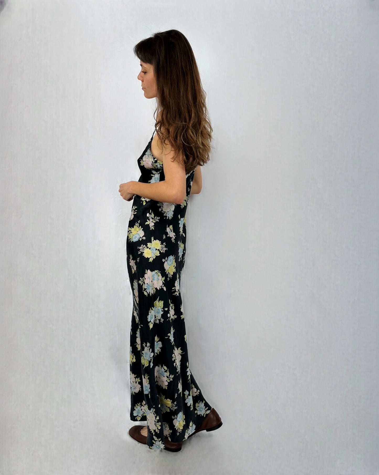 Slip dress in pura seta