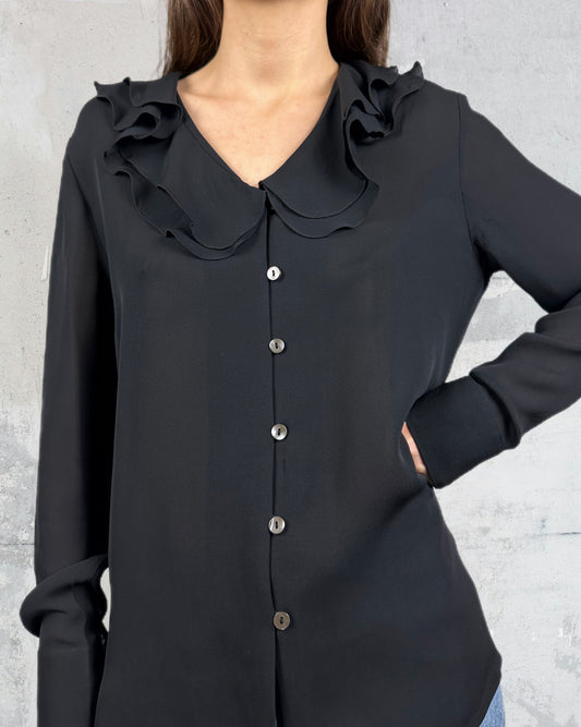 Camicia ondina in pura seta