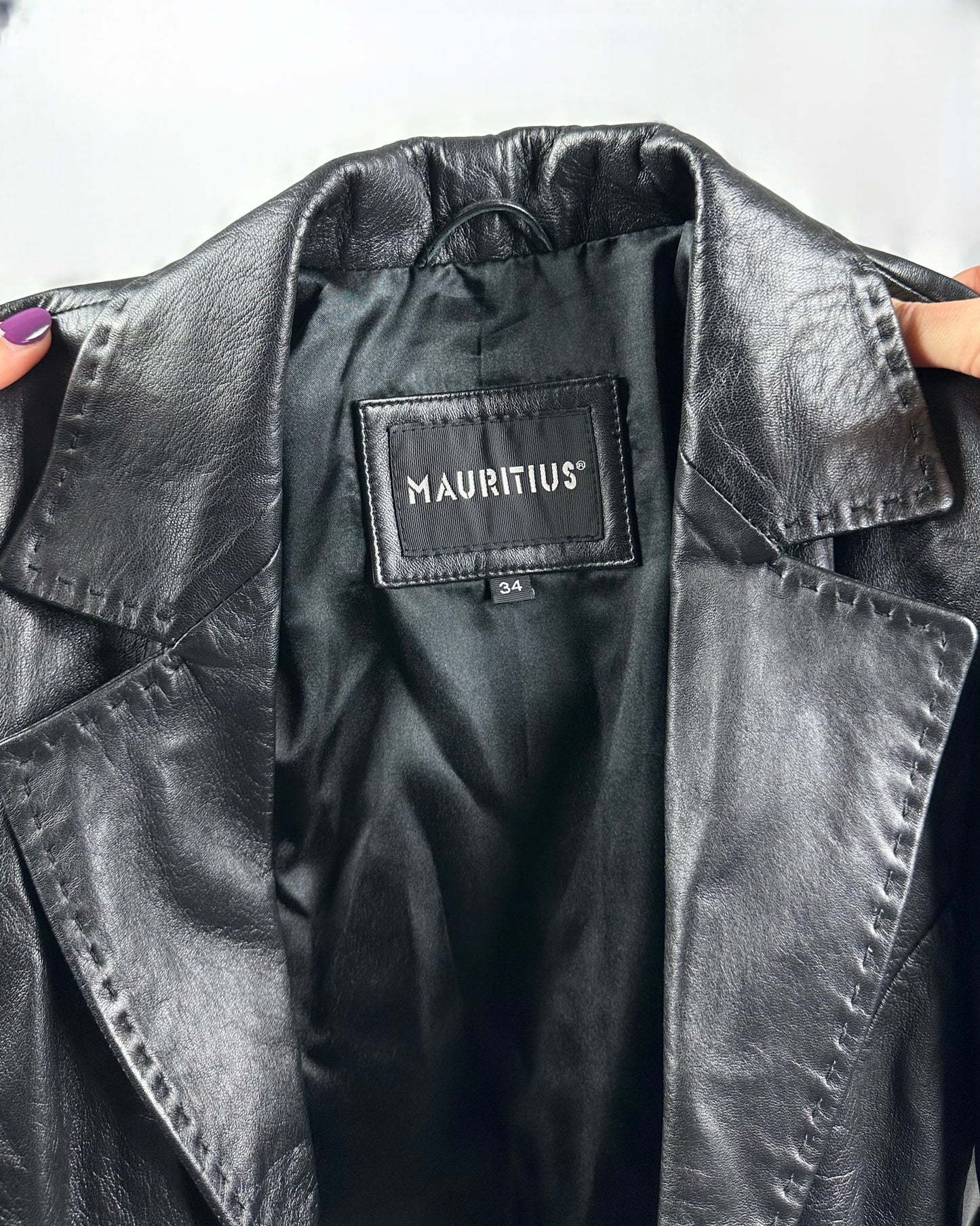 Blazer in vera pelle