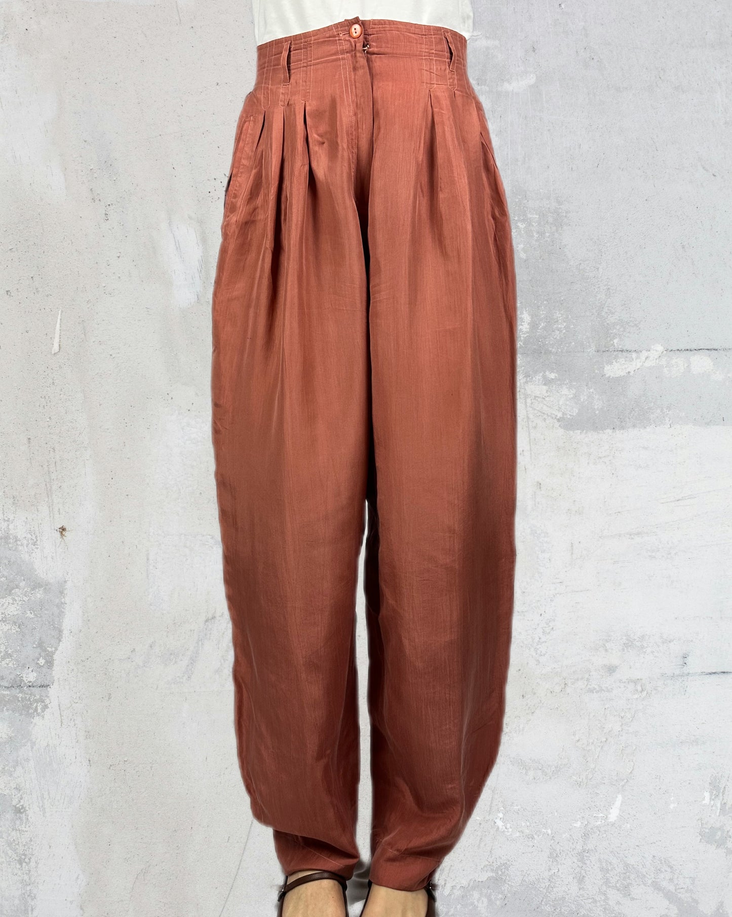 Pantaloni in pura seta