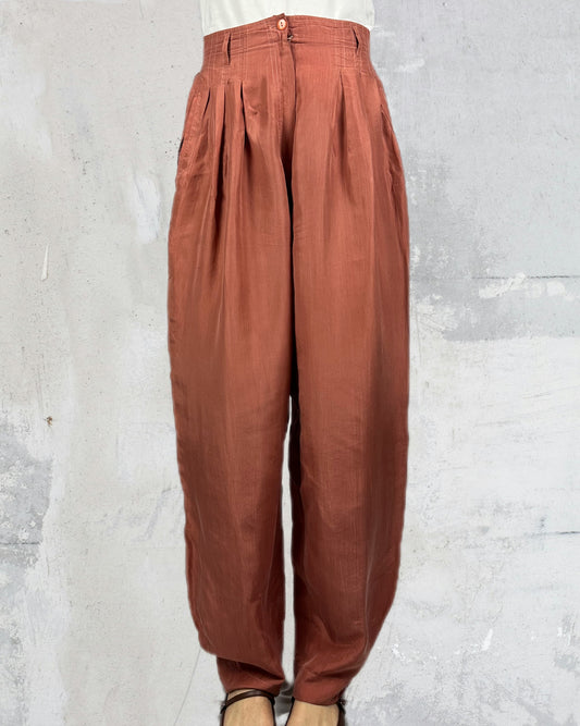 Pantaloni in pura seta