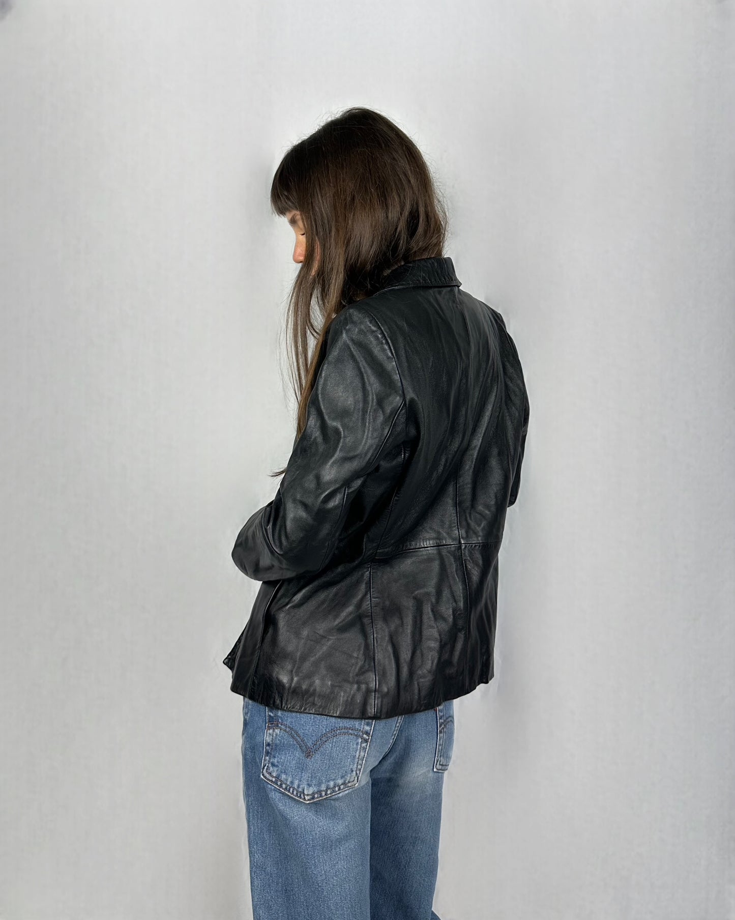 Blazer in vera pelle