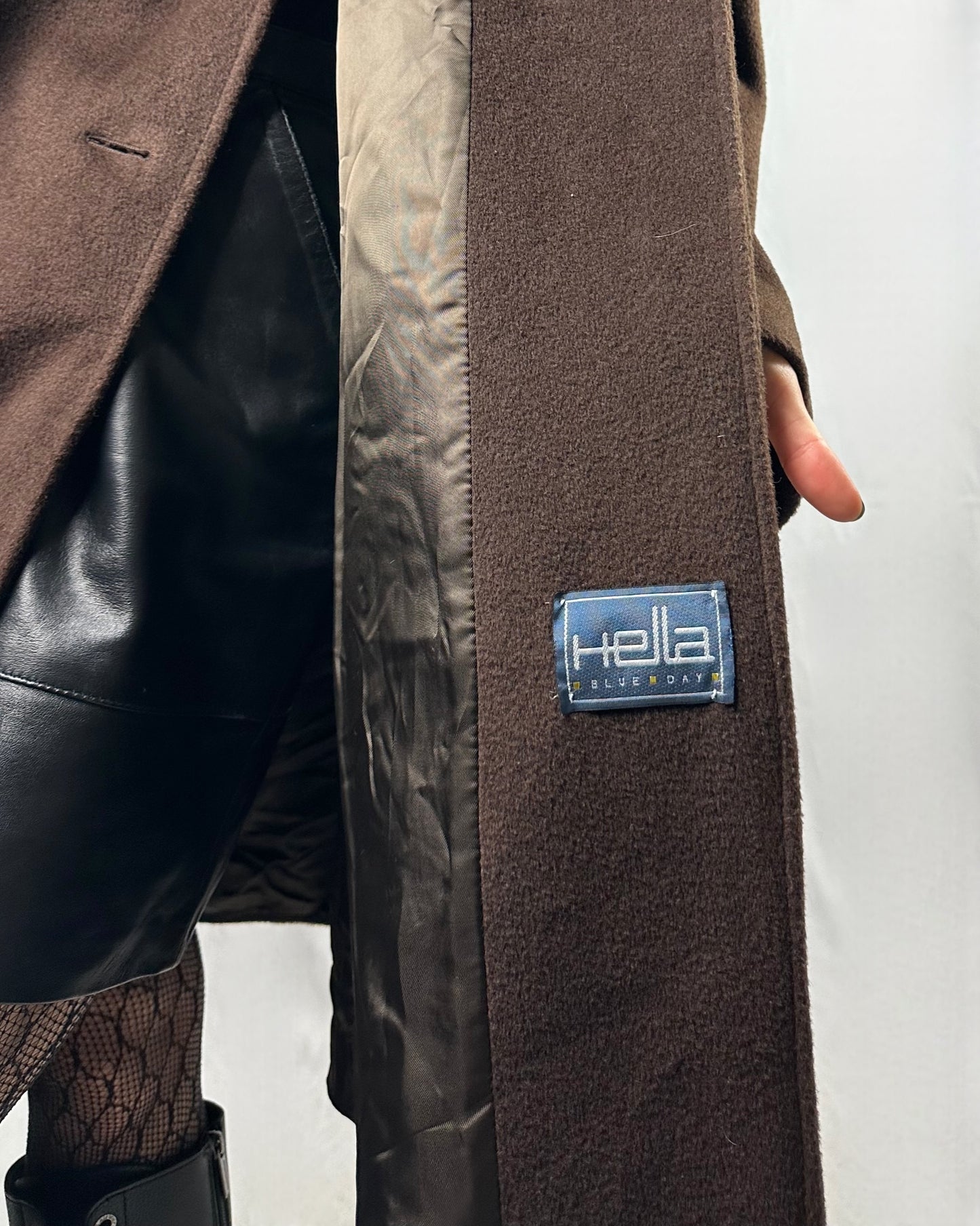 Cappotto cioccolato in pura lana