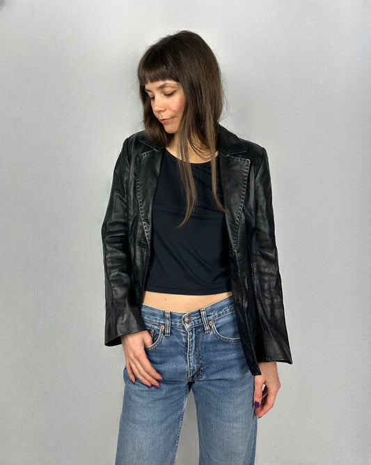 Blazer in vera pelle