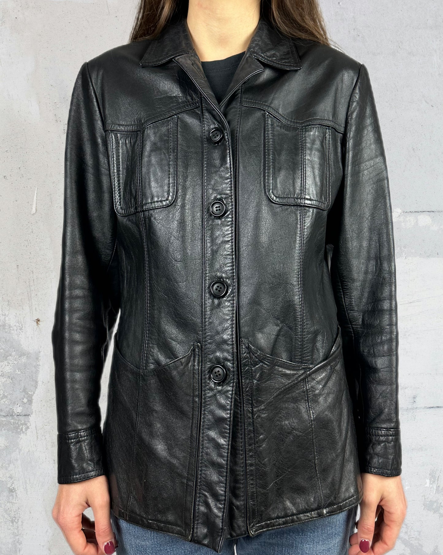 Blazer/giacchetta in vera pelle