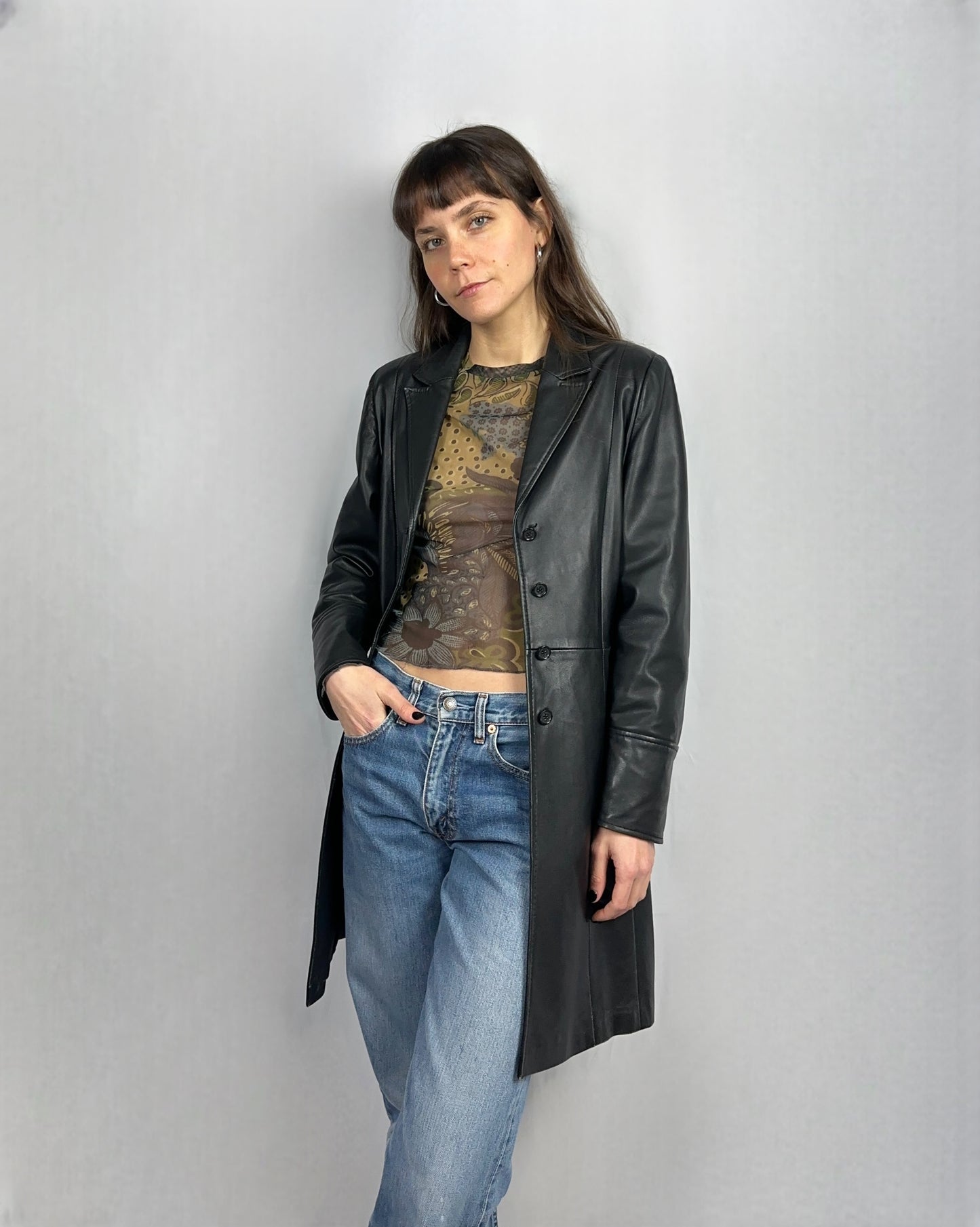 Trench in vera pelle (con piccolo difetto)