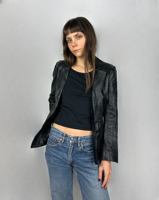 Blazer in vera pelle