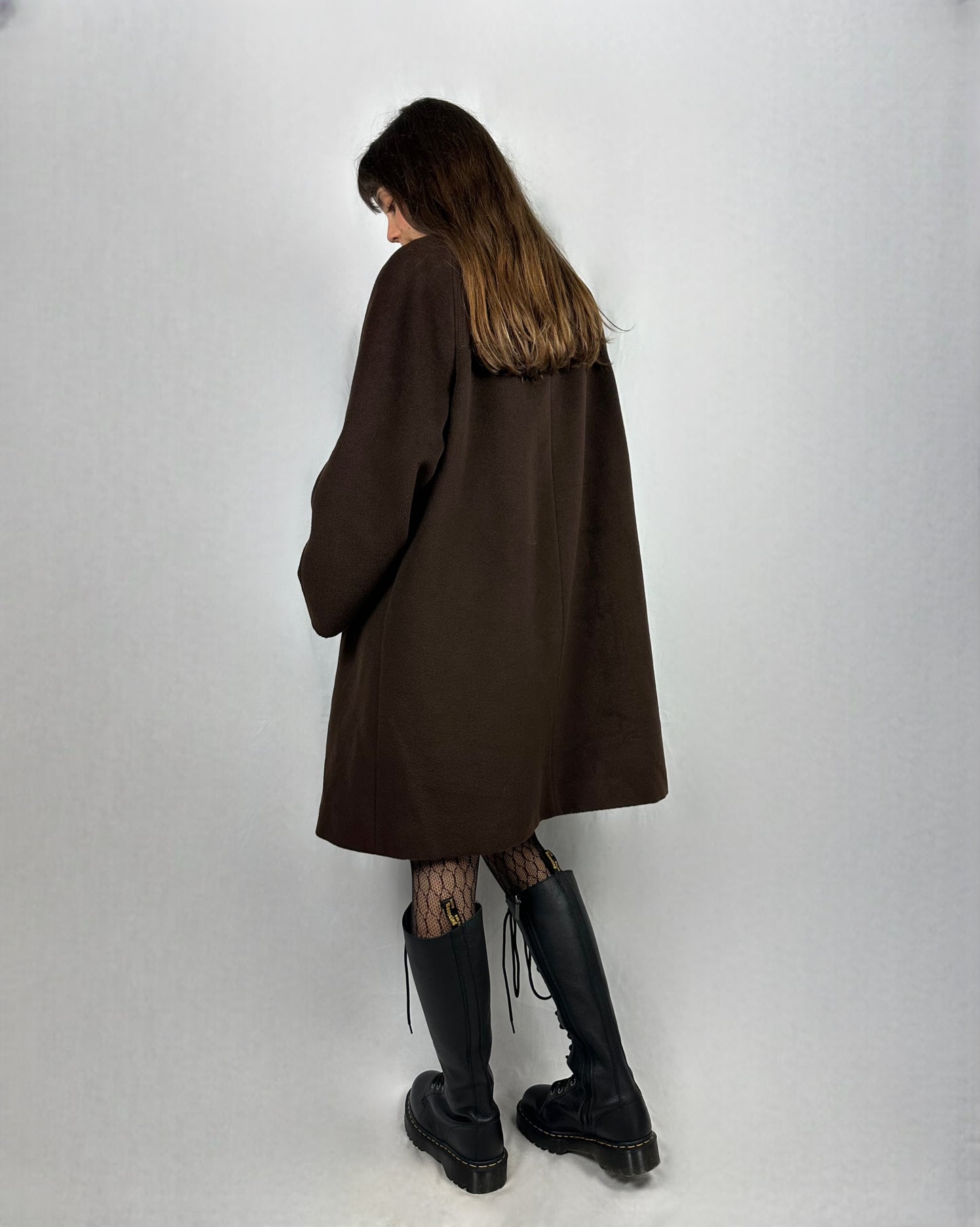 Cappotto cioccolato in pura lana