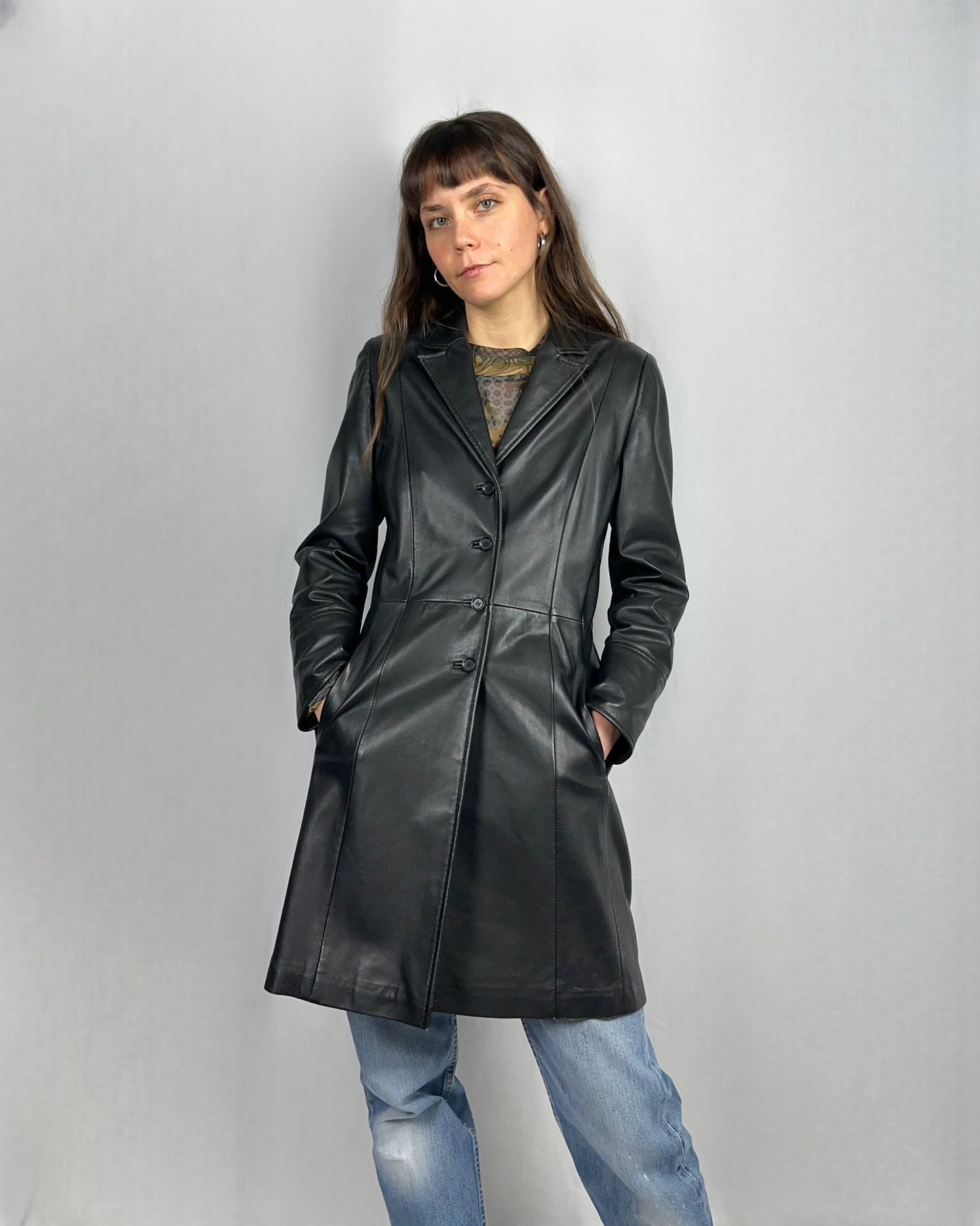 Trench in vera pelle (con piccolo difetto)