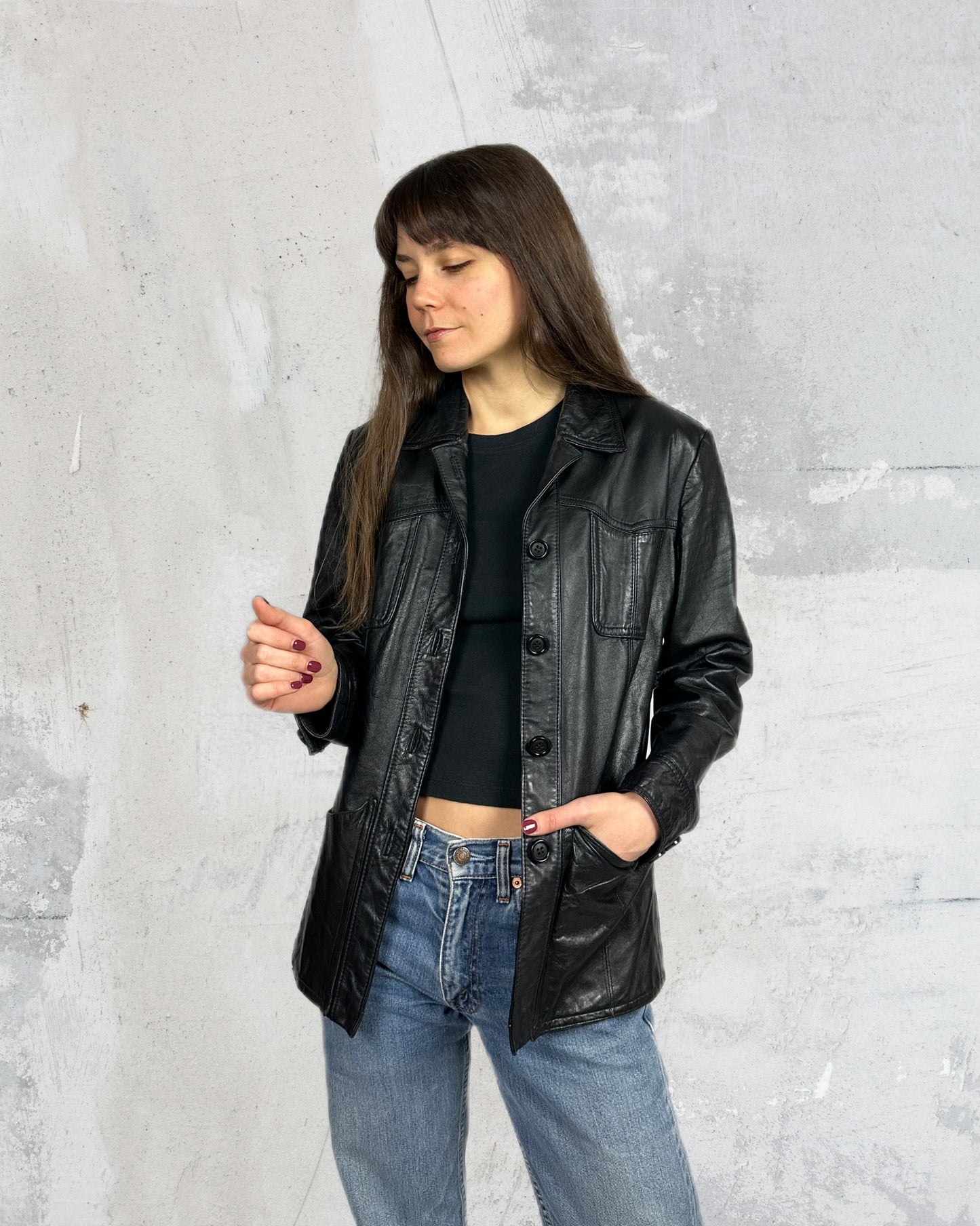 Blazer/giacchetta in vera pelle